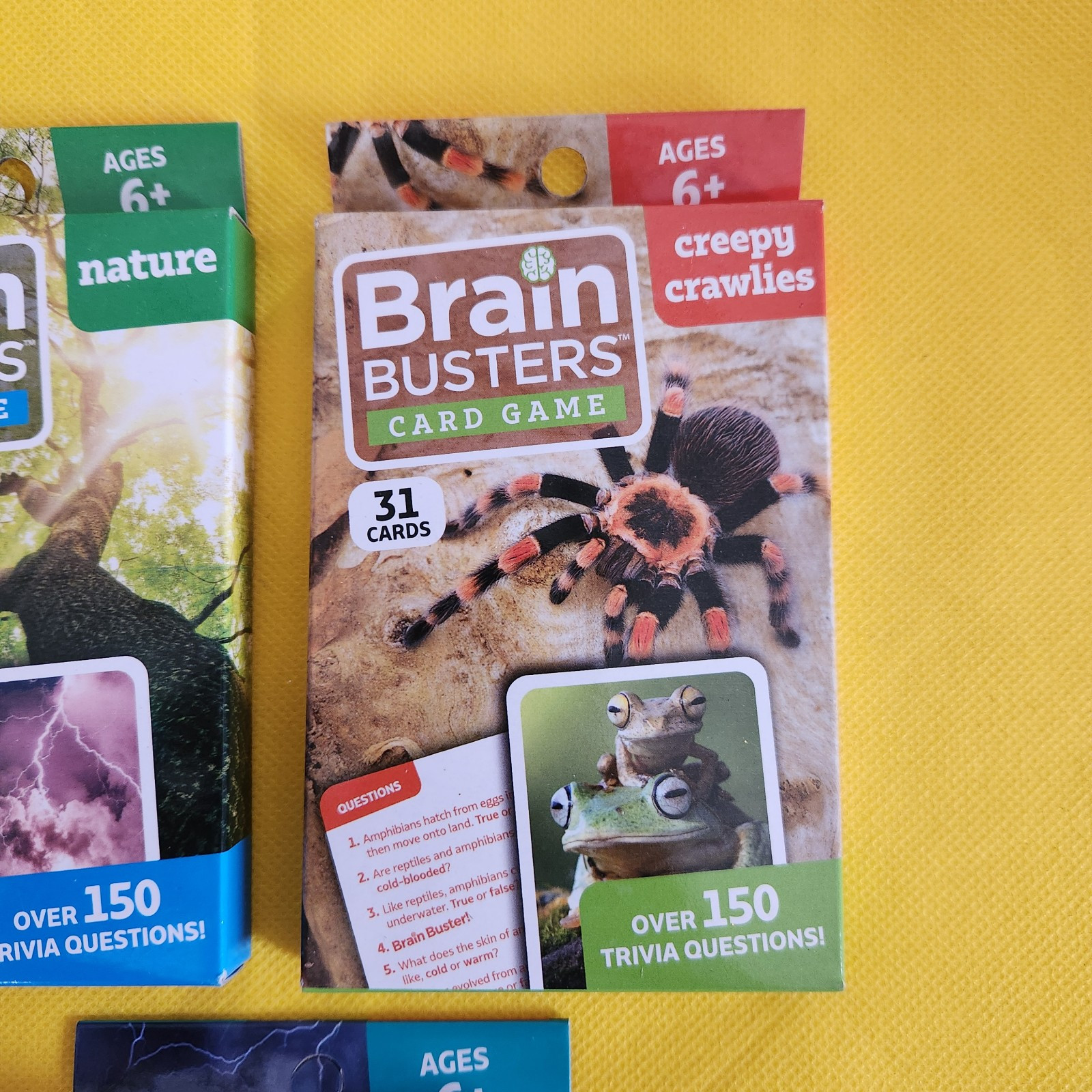Brain Busters Gaming Cards – Space, -Geography,Dinosaurs, Nature,Creepy Crawlies