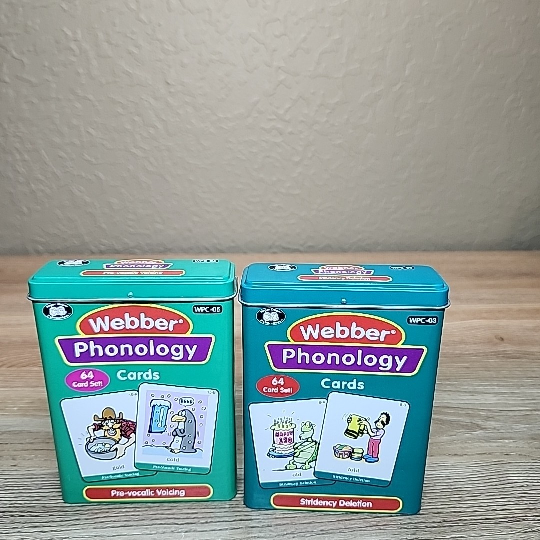 Webber Phonological Awareness Speech Voice Vocabulary 128 Cards Deck