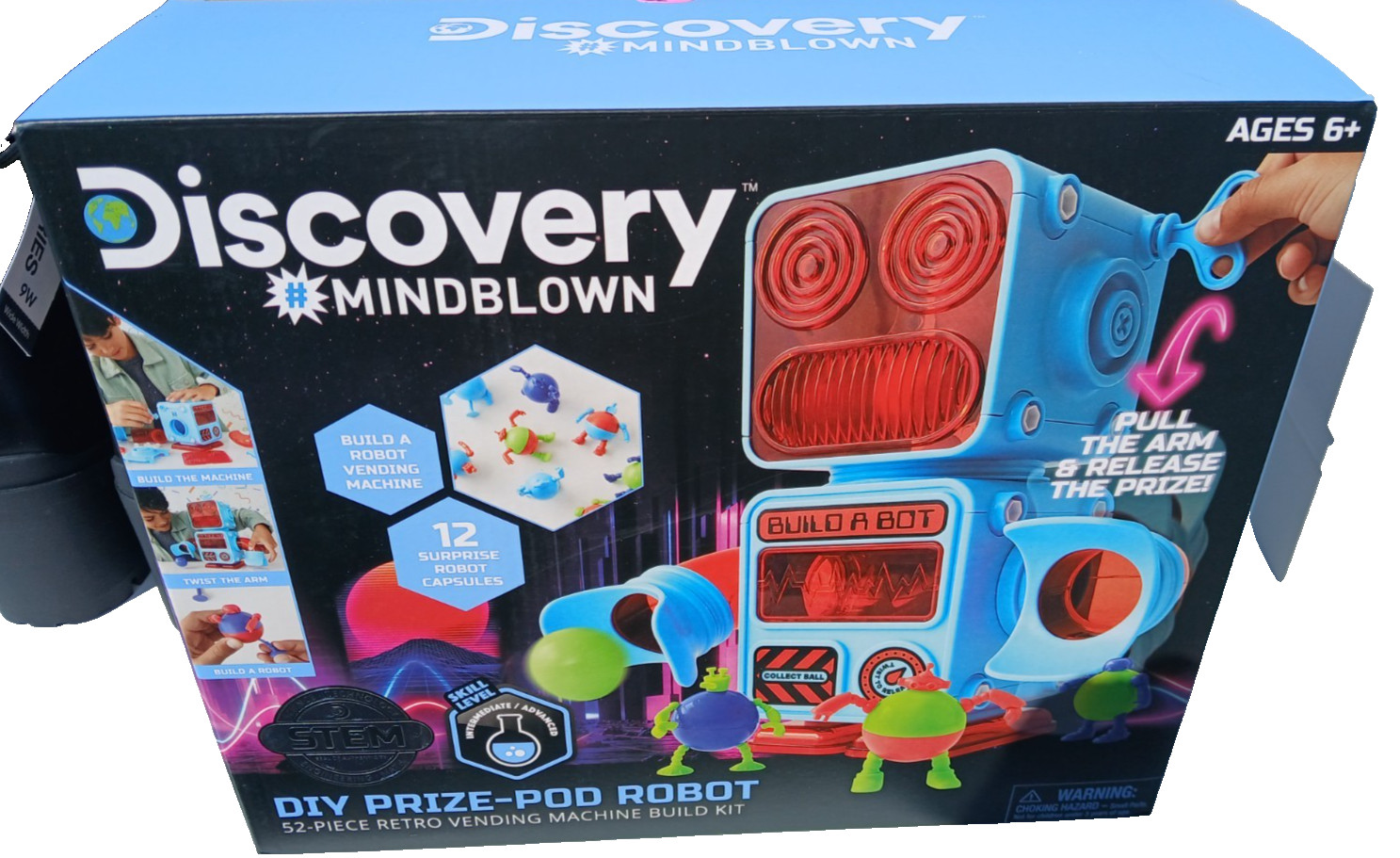 New Discovery DIY Prize-Pod Robot Kit, 52-Pc Vending Machine Building Set for 6+