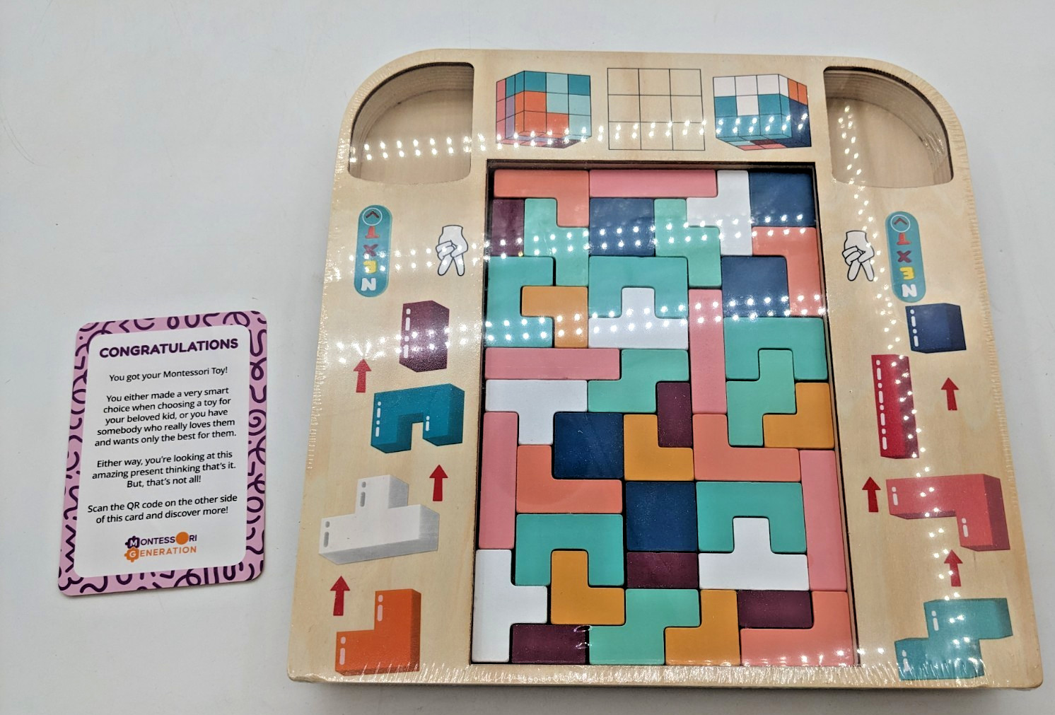 MONTESSORI GENERATION BUNDLE | MEMORY MATCH | 2 NUMBER KNOCKDOWN | WOODEN TETRIS