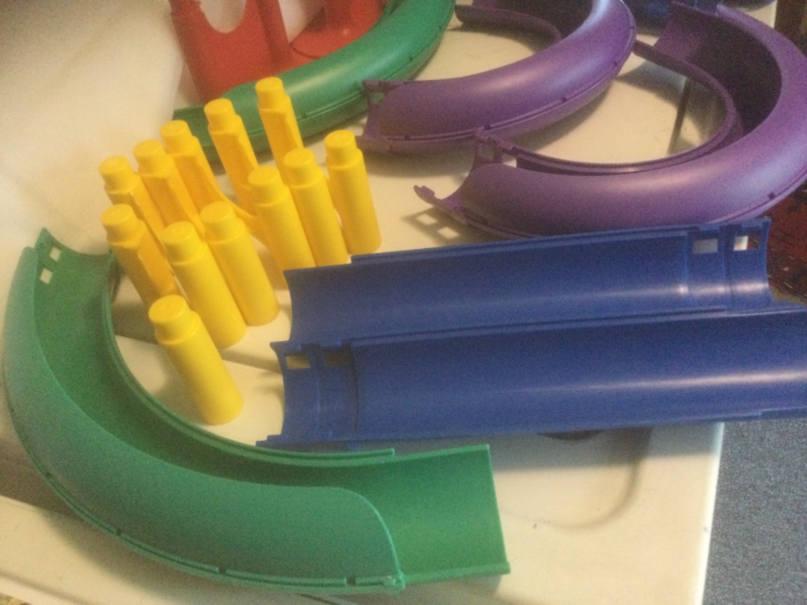 Stem Toy/LakeShore Educ.Suspension Marble Run,Ball/Car Track 17Lg.Pcs See video