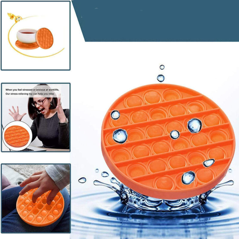 4x Kids Pop It Push Pop Bubble Silent Sensory Fidget Stress Relief Toy