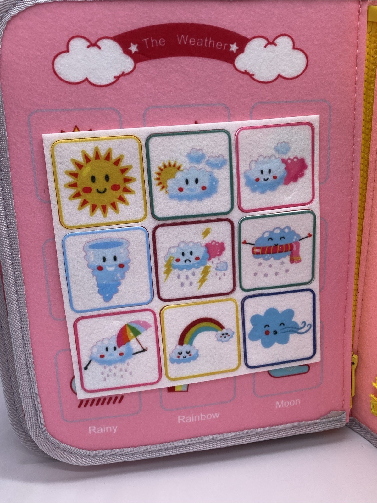 Childrens Busy Board Travel Activity Educational Learning Book Toy Pink Unicorn