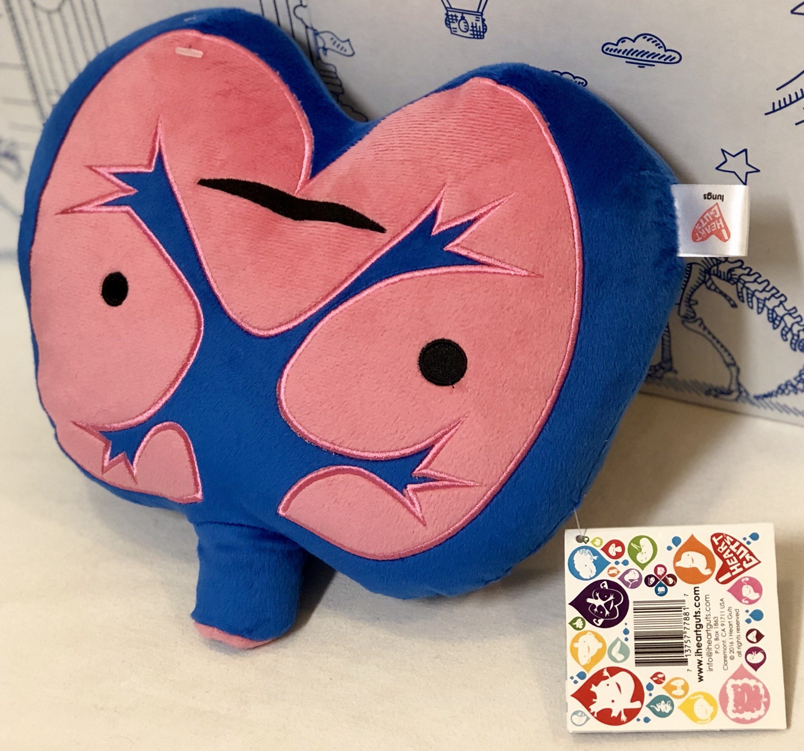 New I Heart Guts Lungs Plush I Lung You Doll Science Toy Organ Body Part Lungs N