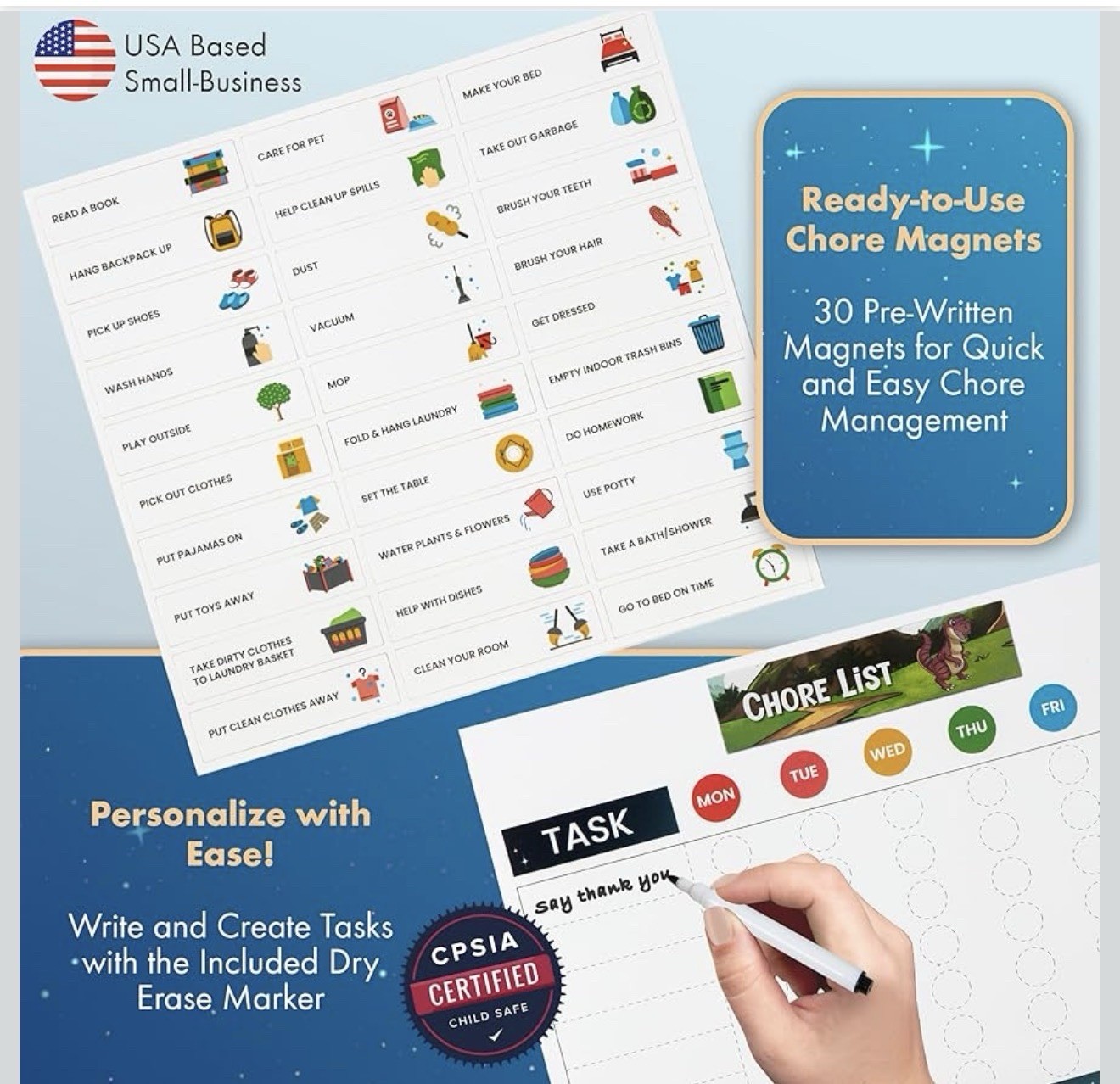 Magnetic Chore Chart Kit