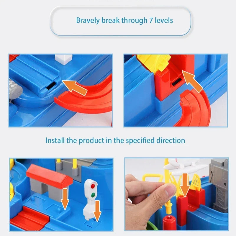 Racing Rail Car Model Educational Toys Children Track Adventure Game Brain Mecha