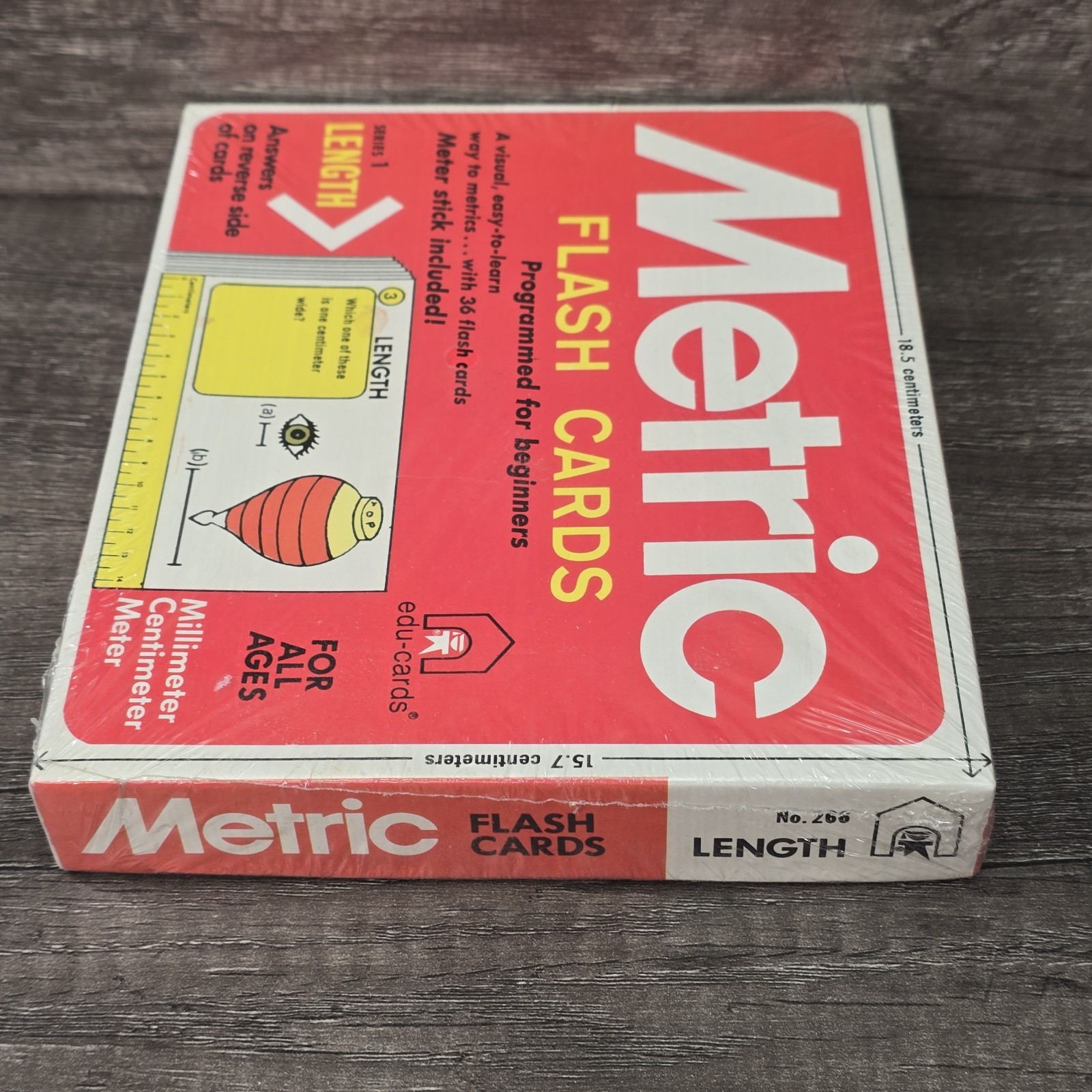 1976 METRIC FLASH CARDS Edu-Cards Binney & Smith No. 266
