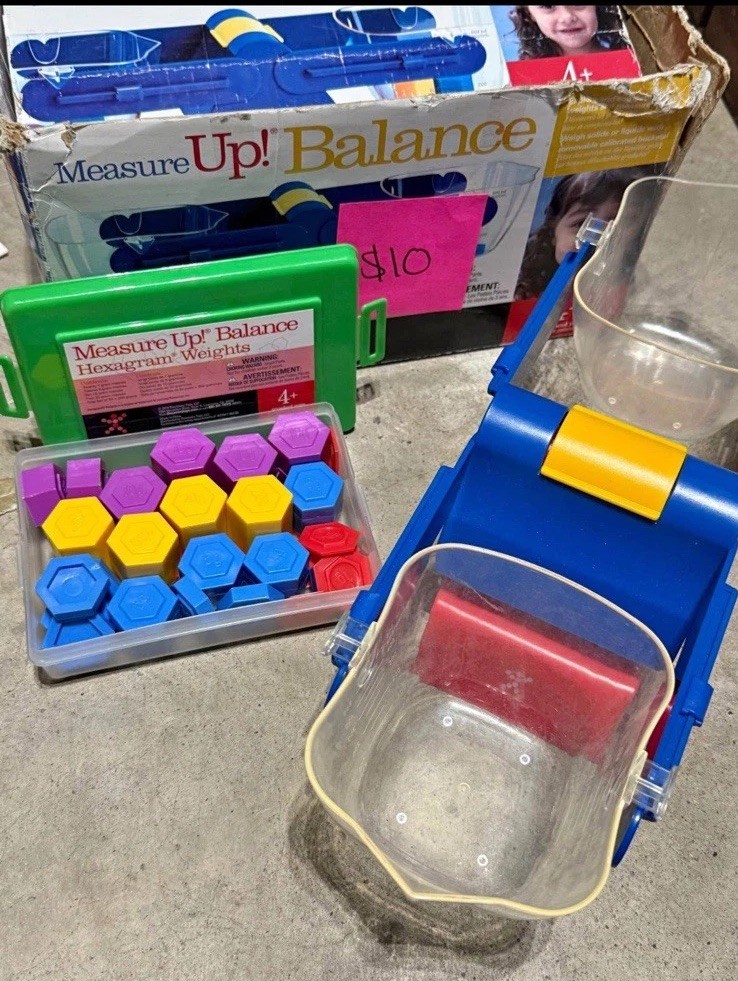 Vintage Discovery Toys Measure Up! Balance Hexagram Weights Only for Scale STEM