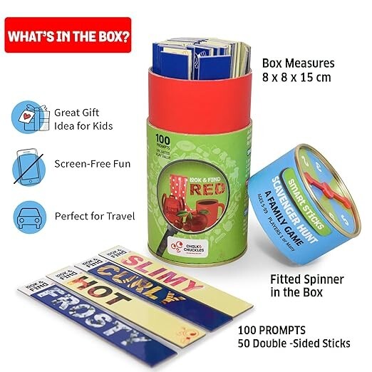 Smart Sticks Scavenger Hunt Family Game for Kids Educational Indoor Outdoor Fun