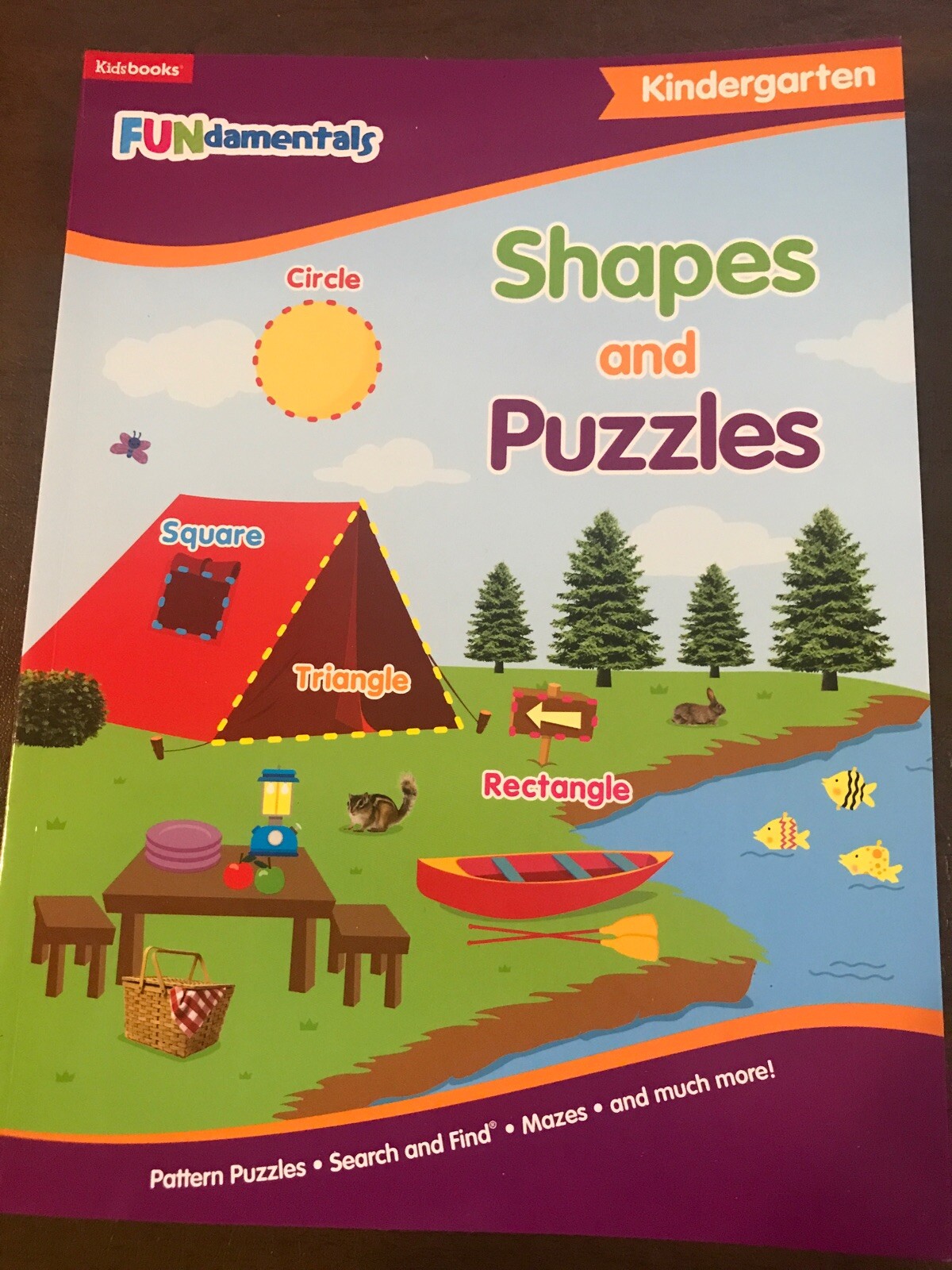 3X Kindergarten Fundamentals Write In Shapes & Puzzles Math & Count Books
