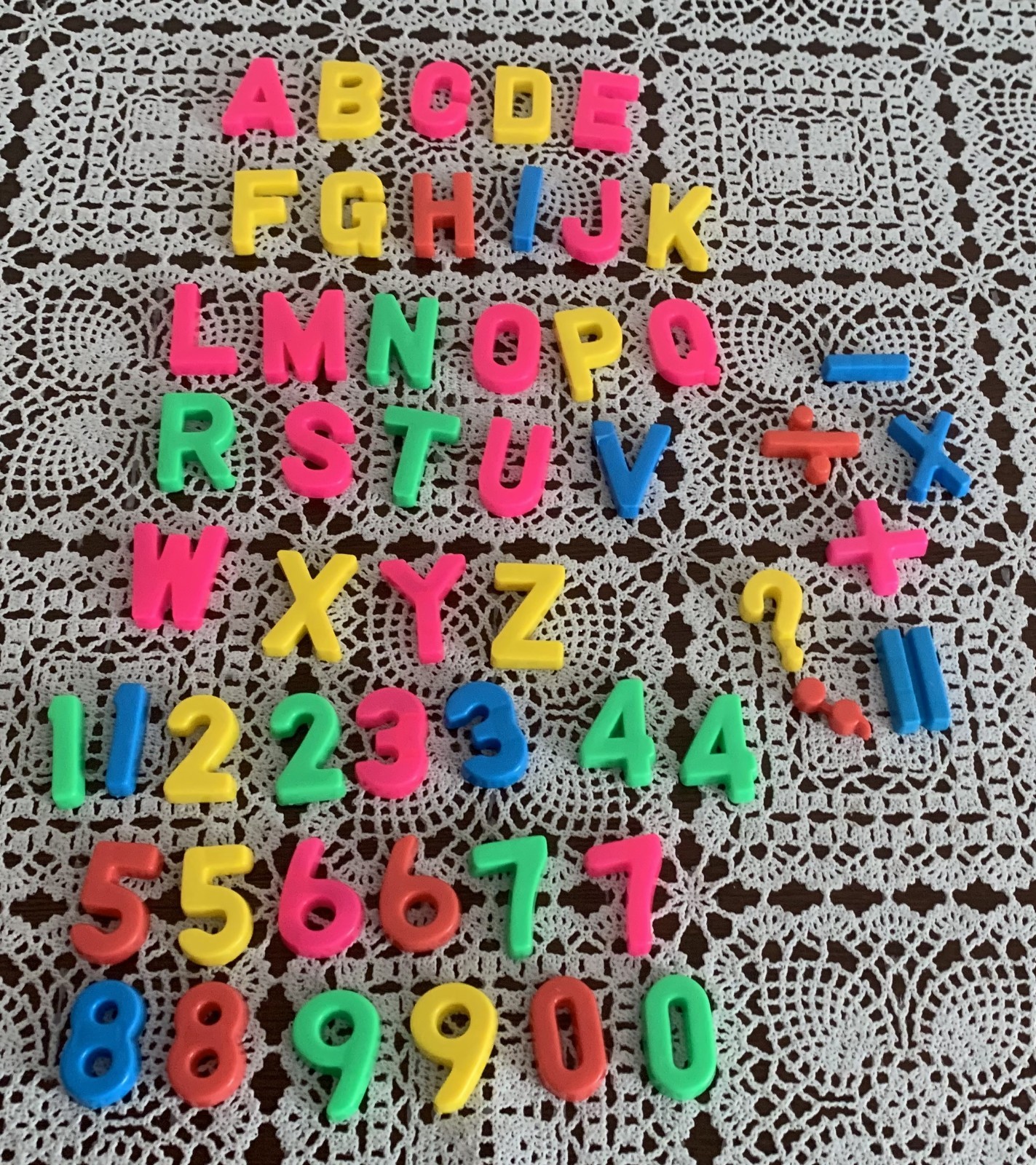 Complete Set Plastic Letters Number Alphabet Math Symbols Learning Toy 1 Inch