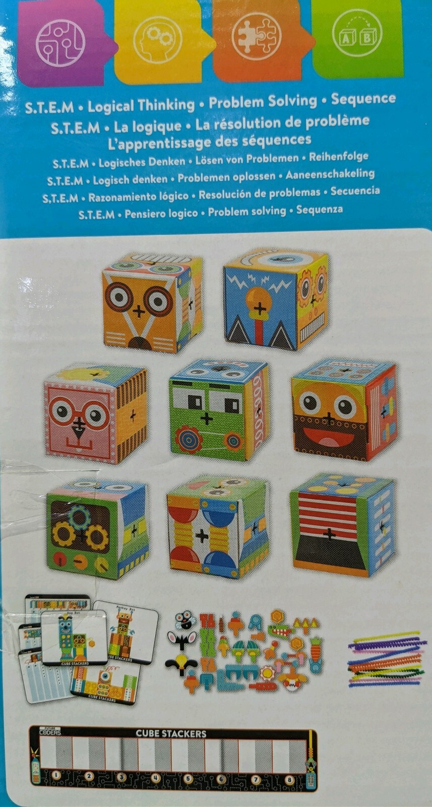 Alex Future Coders Cube Stackers S.T.E.M. Learning Problem Solving Game 67 pc