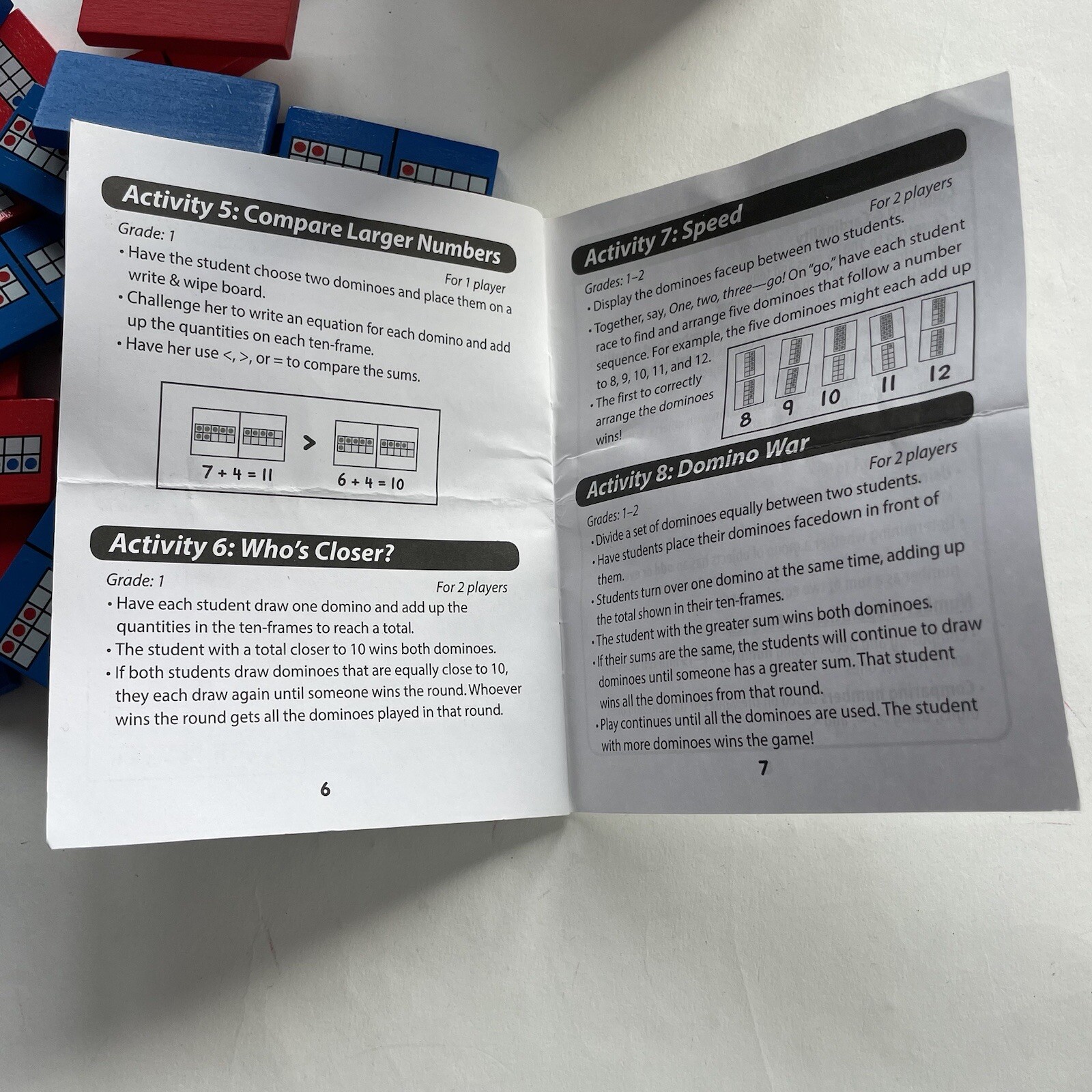New Lakeshore Ten-Frames Dominoes Educational Math Learning Activity