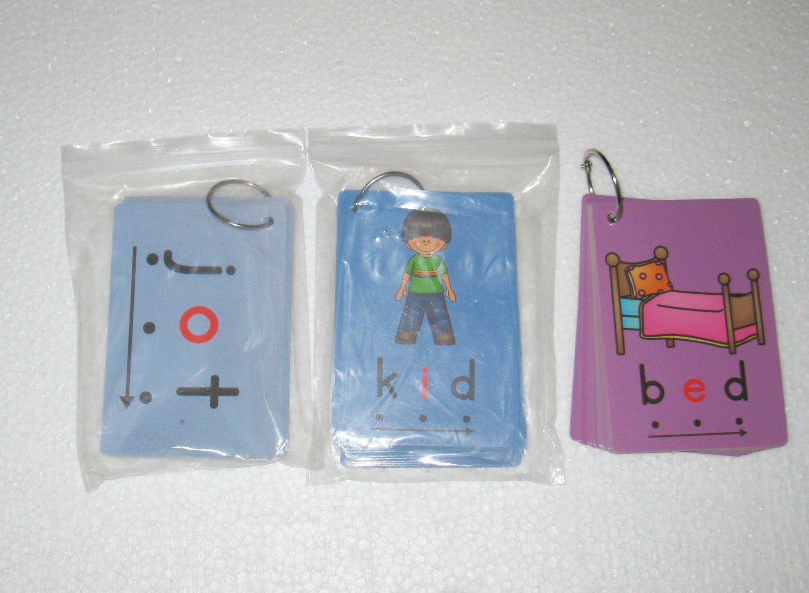 Lot 3 Preschool Learning Fun CVC Words Flash Cards FUN WITH LEARNING FLASH CARDS