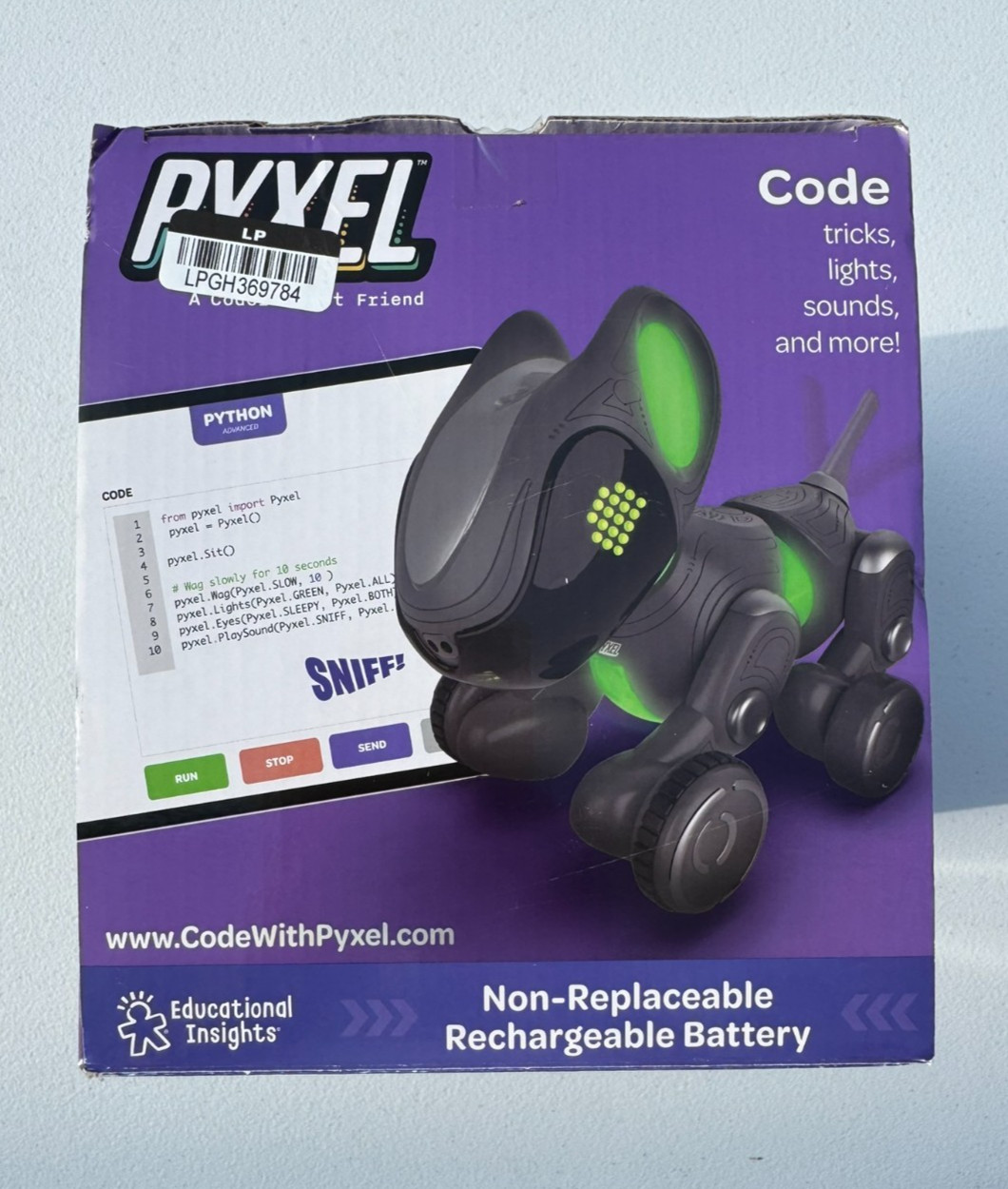 Educational Insights Pyxel – A Coder’s Best Friend Robot Pet (Damage Box)