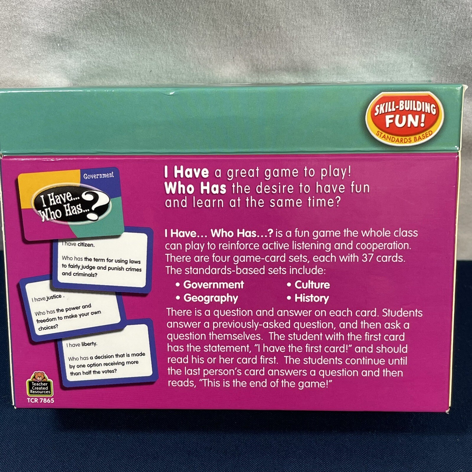 Teacher Created Resources I Have… Who Has…? Social Studies Grade 4 New