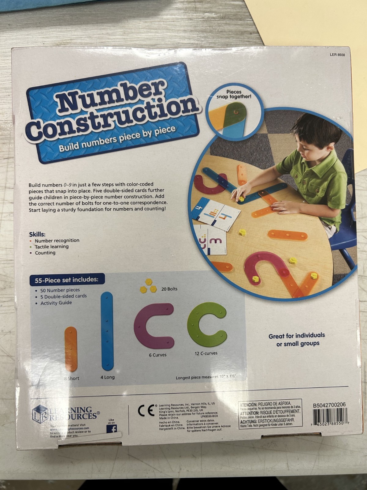 Number Construction Activity Set Learning Resources