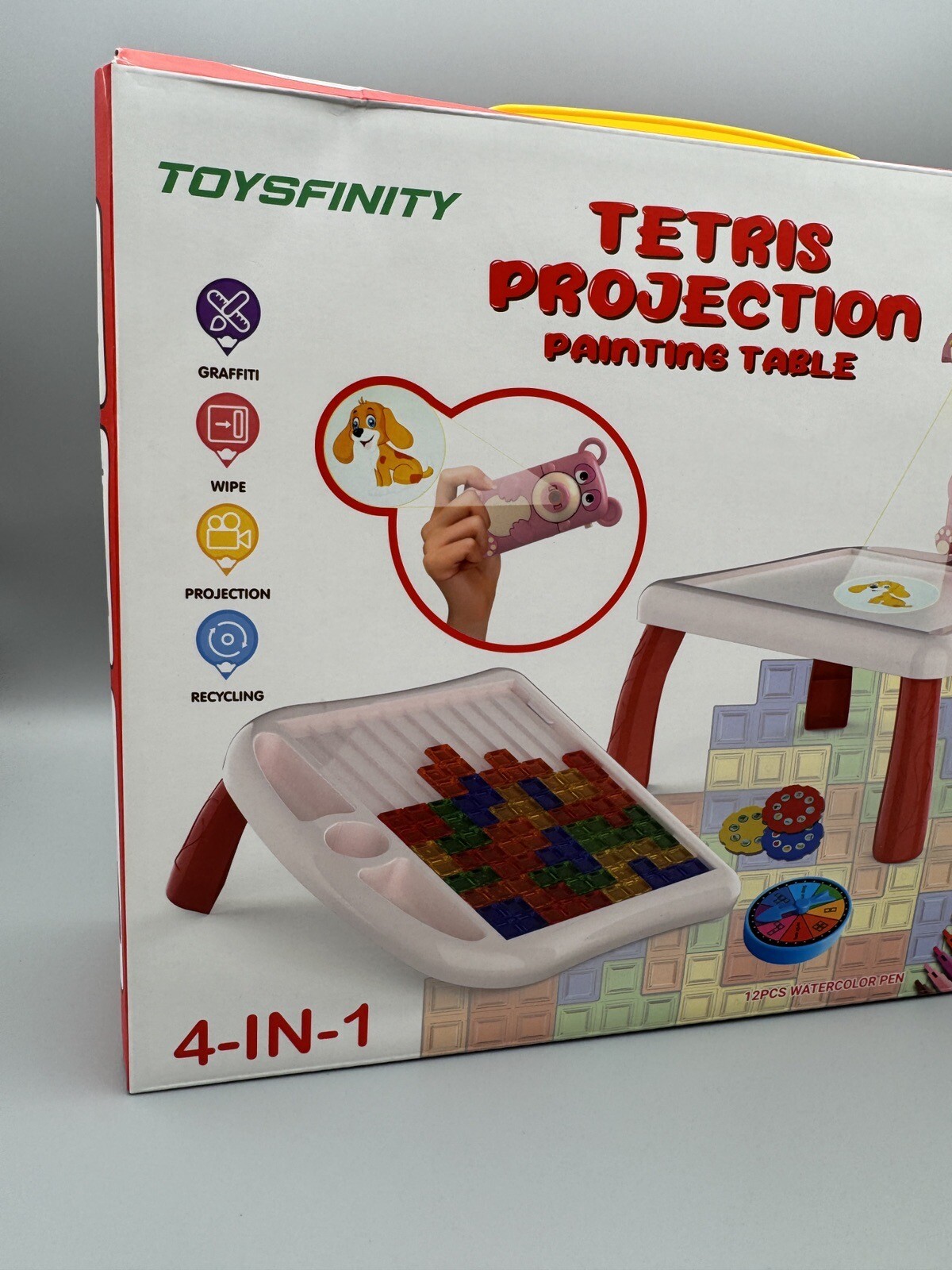 Drawing Projector Table Children Kids Painting Board Educational Toys Gift Red