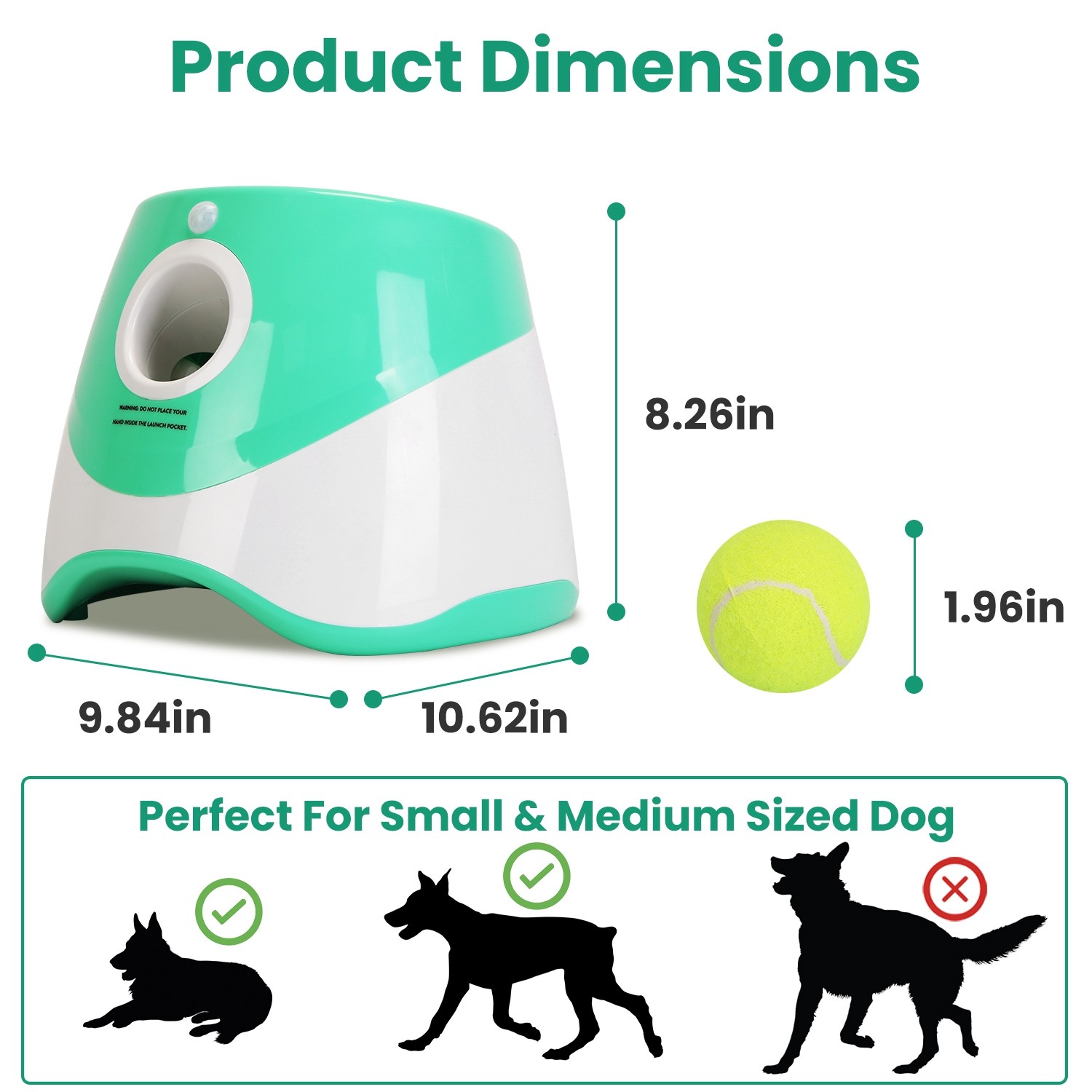 1Pc Automatic Dog Ball Launcher Included 6 Tennis Balls Dog With 3 Adjustable La