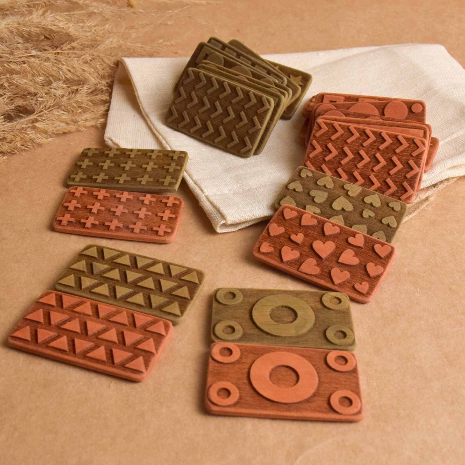 Sensory Nature Feel Toy Find Tactile Matching Game Board Memory Baby