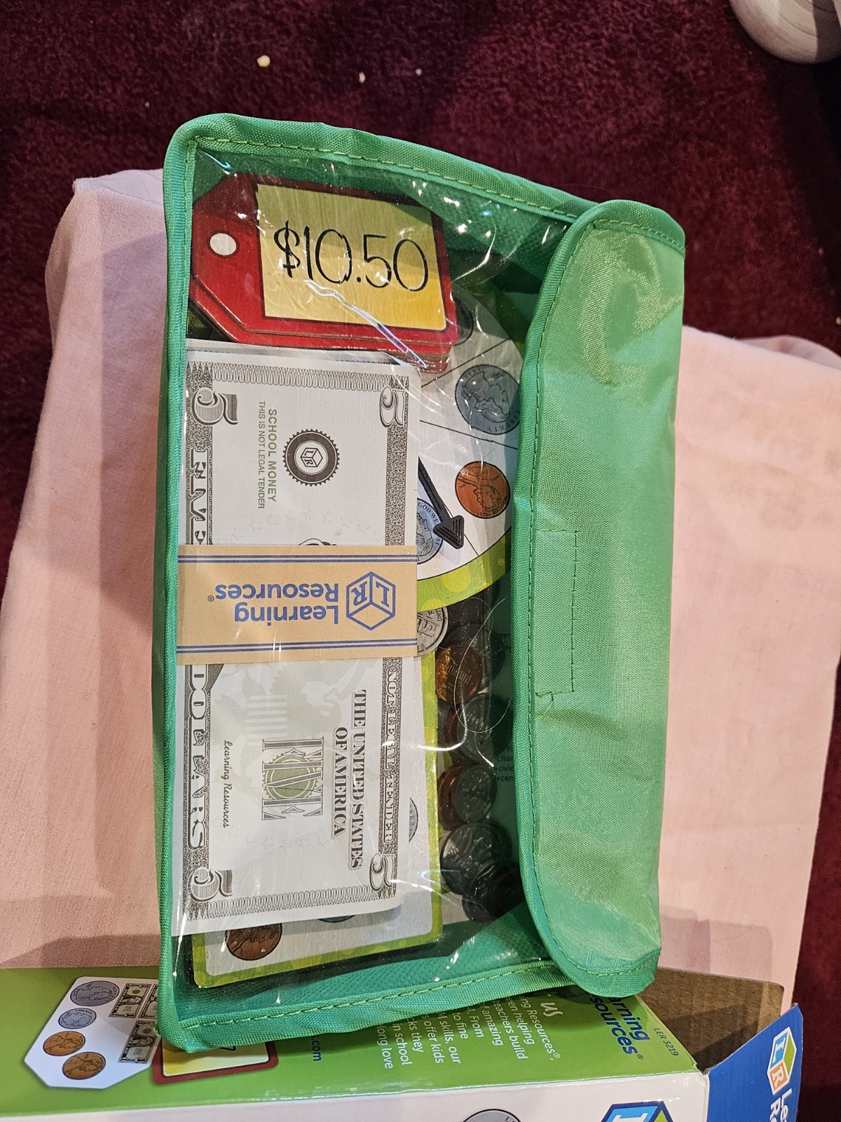 Learning Resources Money Activity Set 102 Pieces Coins Spinner and Money + Xcoin