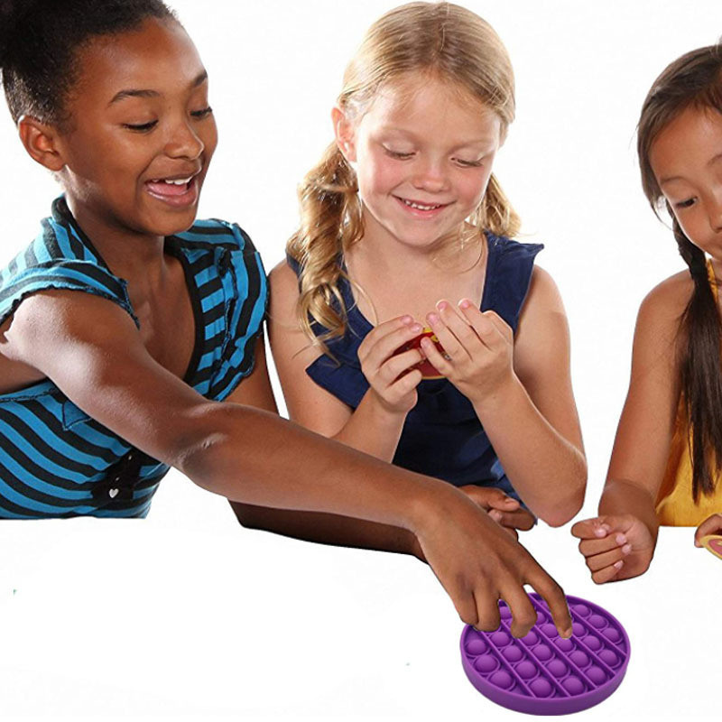 4x Kids Pop It Push Pop Bubble Silent Sensory Fidget Stress Relief Toy