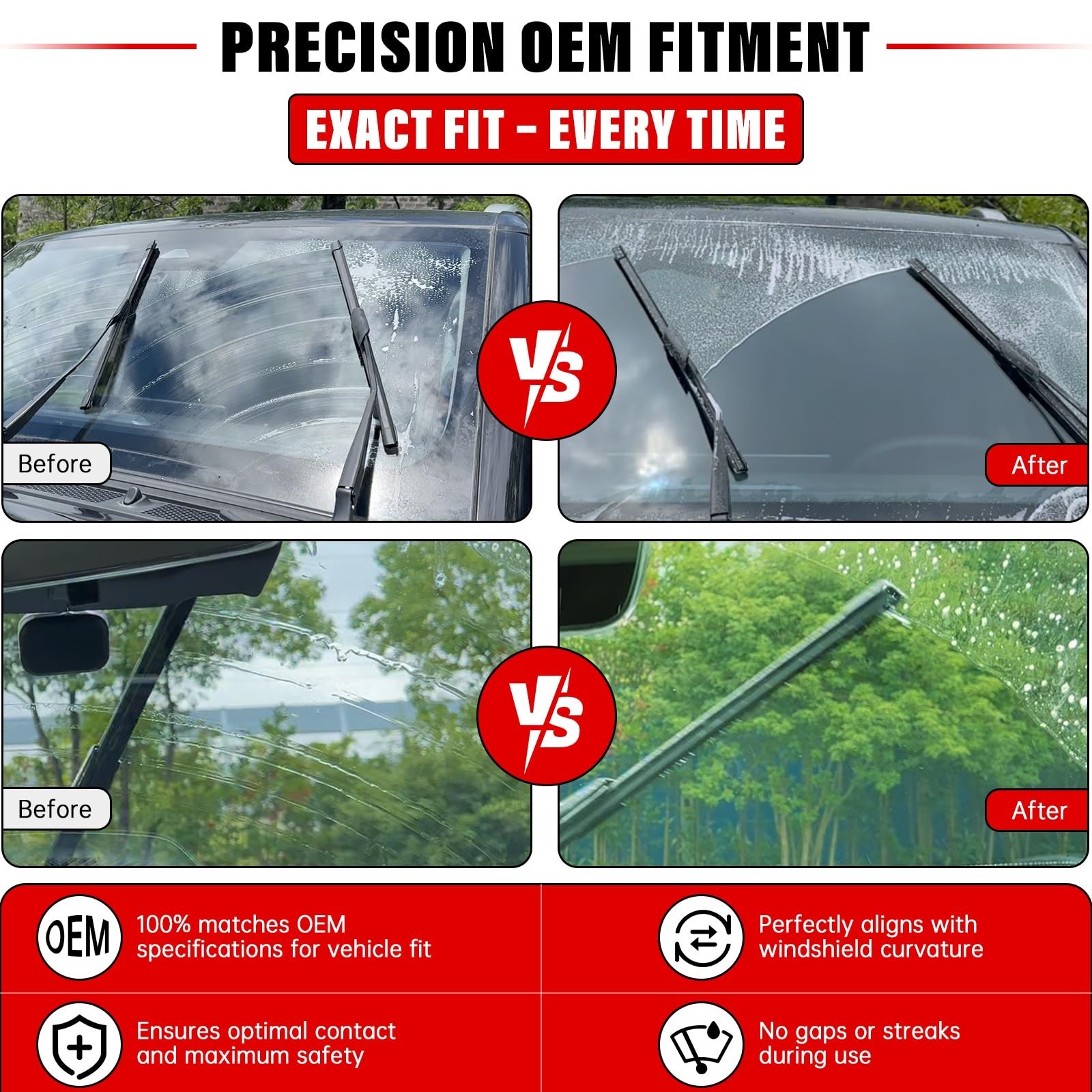 Windshield Wiper Blades Replacement for 2009-2017 Audi Q5 SQ5 & 2019-2022 Aud…
