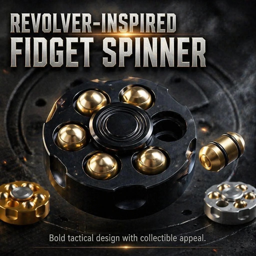 Metal EDC Fidget Spinner Alloy Hand Roller Stress Relief Decompression Toy.