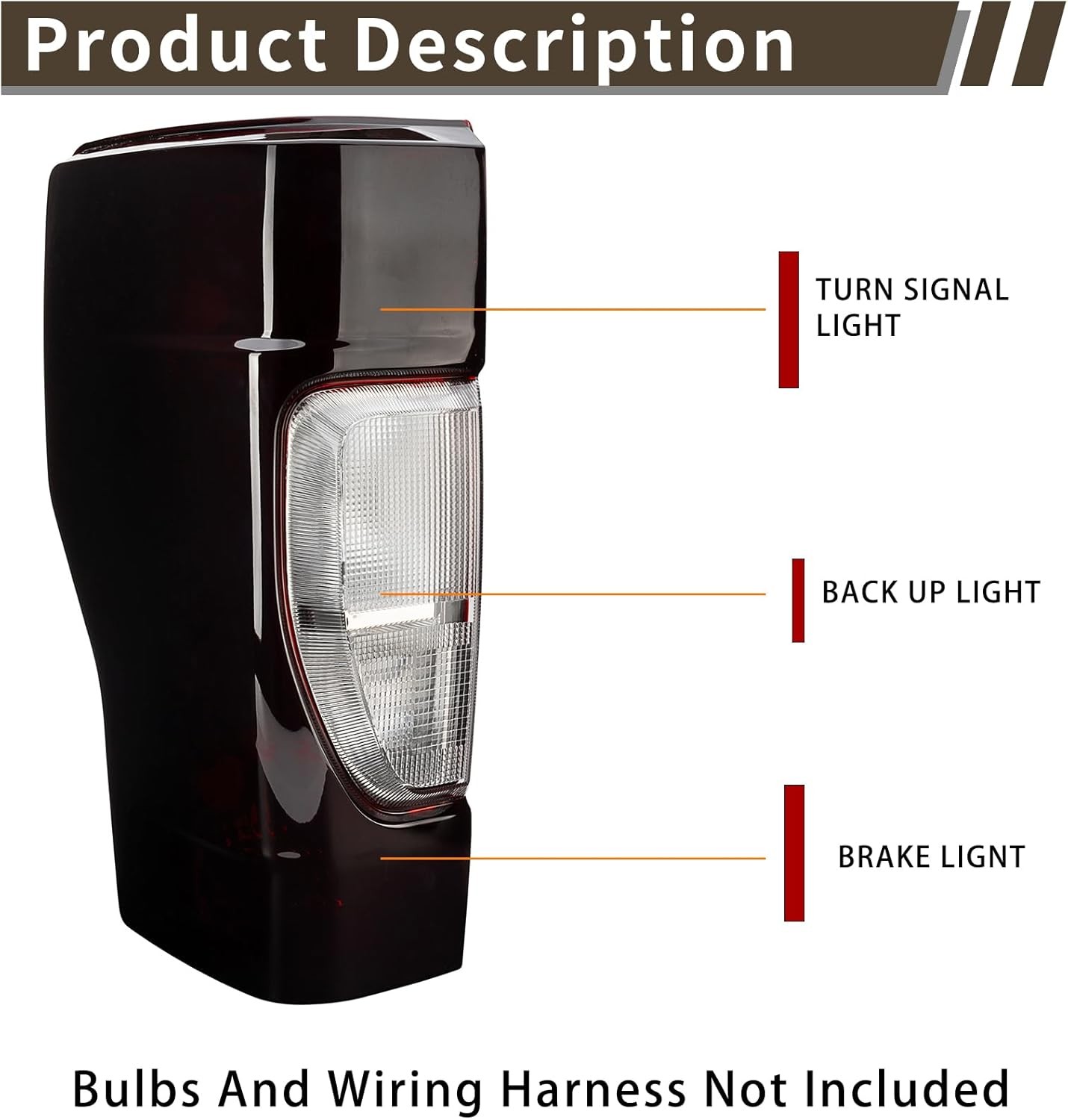Right Passenger Side Rear Tail Light Assembly for 2020-2022 Ford F250/F350/F450