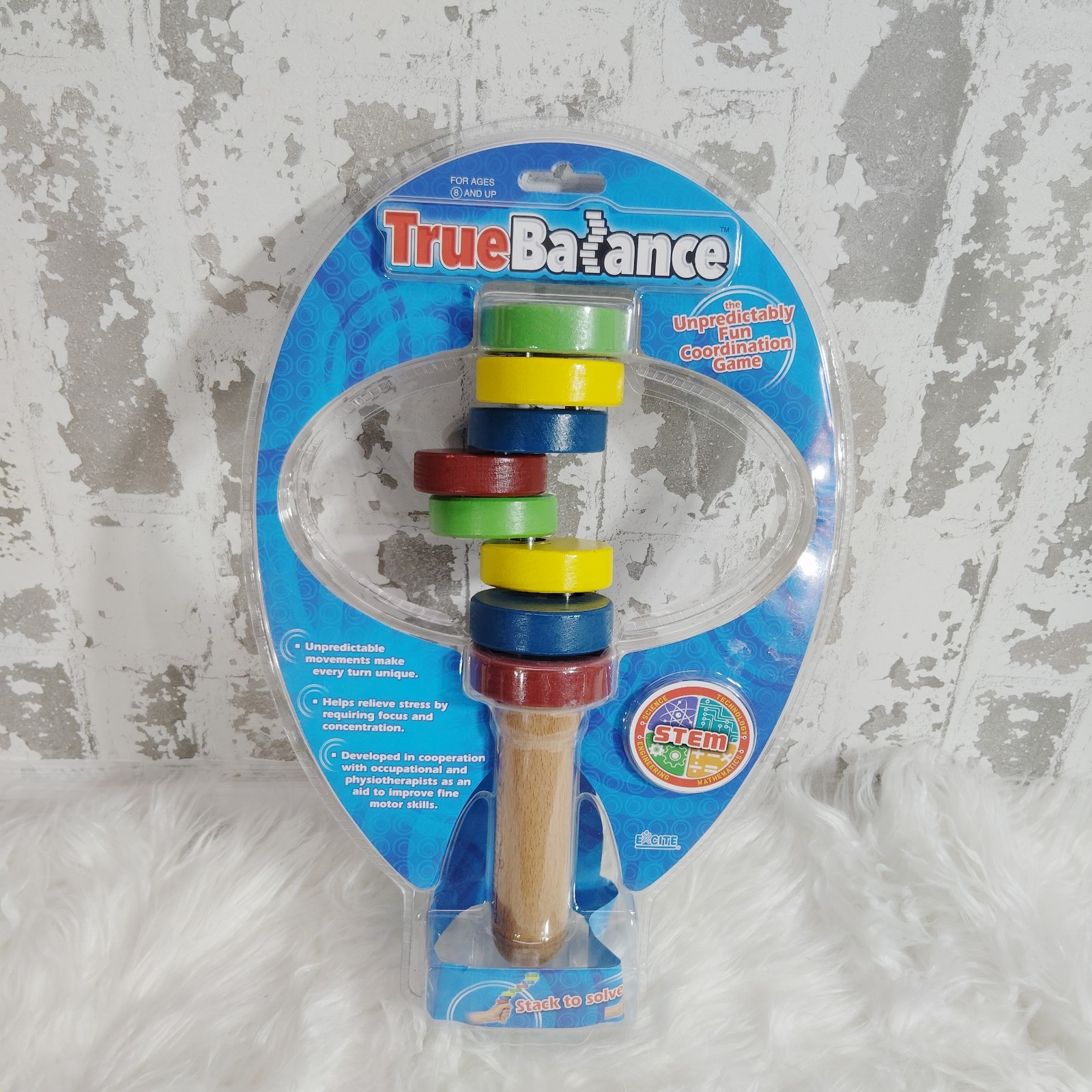 True Balance Hand held Wooden Toy Excite STEM Multi Motor Skill Game Toy NEW