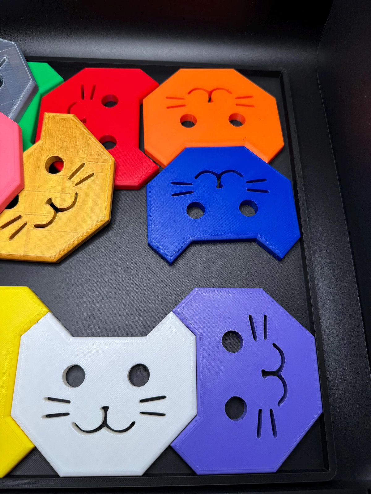 Ten Kittens Puzzle | 3D Printed Cat Brain Teaser | Challenging Fit Puzzle |