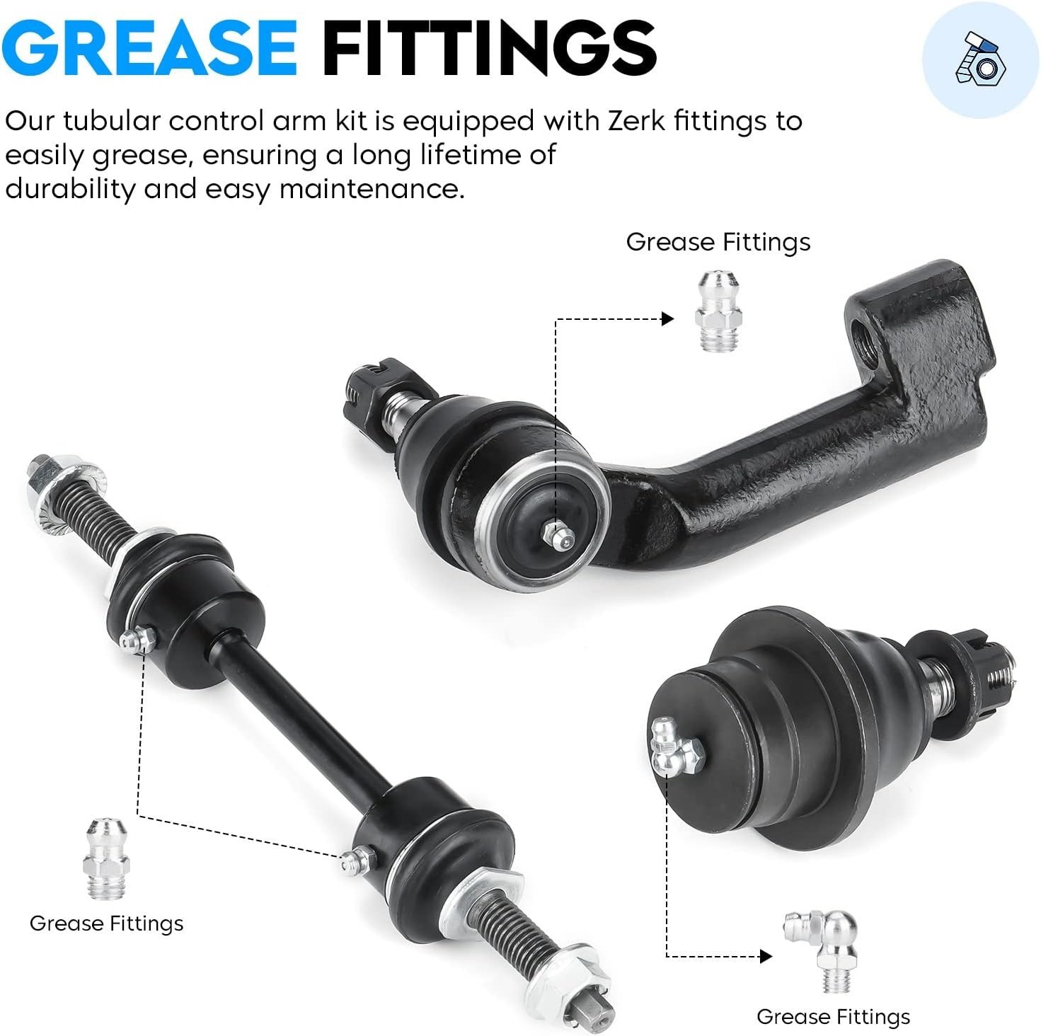 10PCS Front Upper Control Arm for F150 4WD 2009-2014 w/Ball Joint K80306 K80308