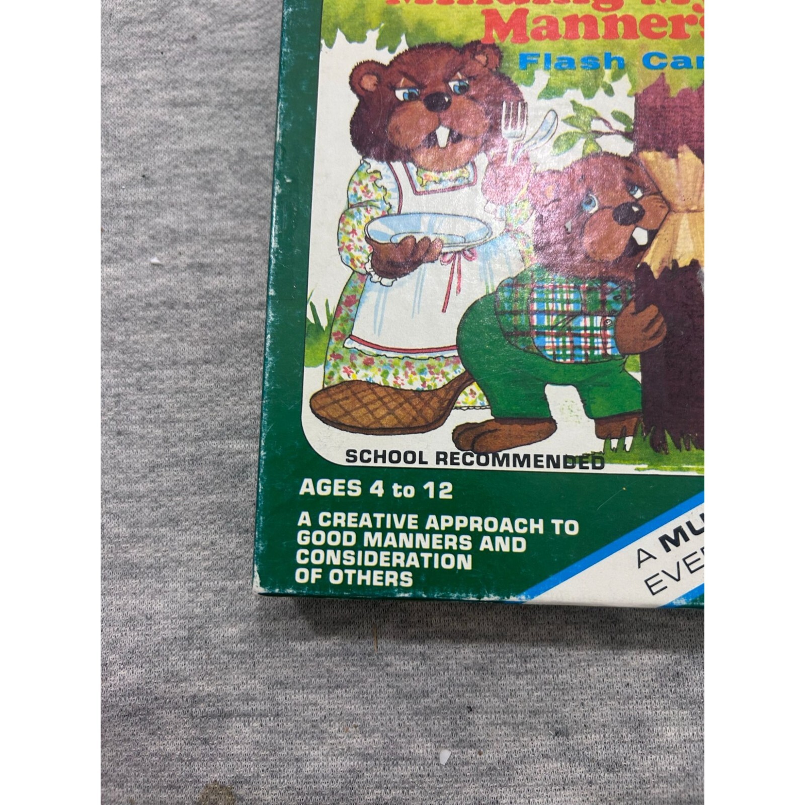 Minding My Manners PlayED Flash Cards Set 80s Kids Children Learning 1986