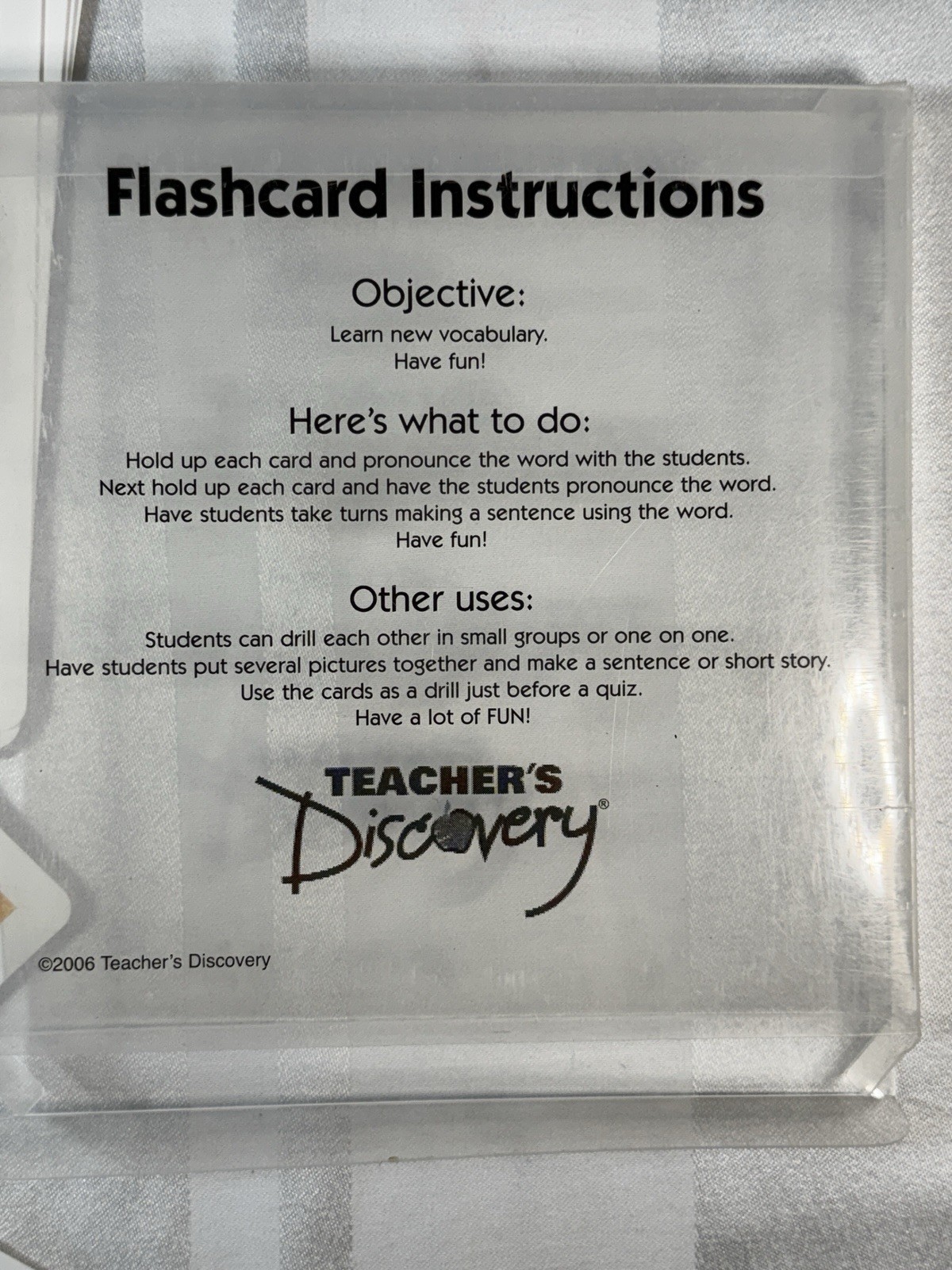 9 Sets Large Teacher’s Discovery Photo Flash Cards 28 Cards Each Multilingual