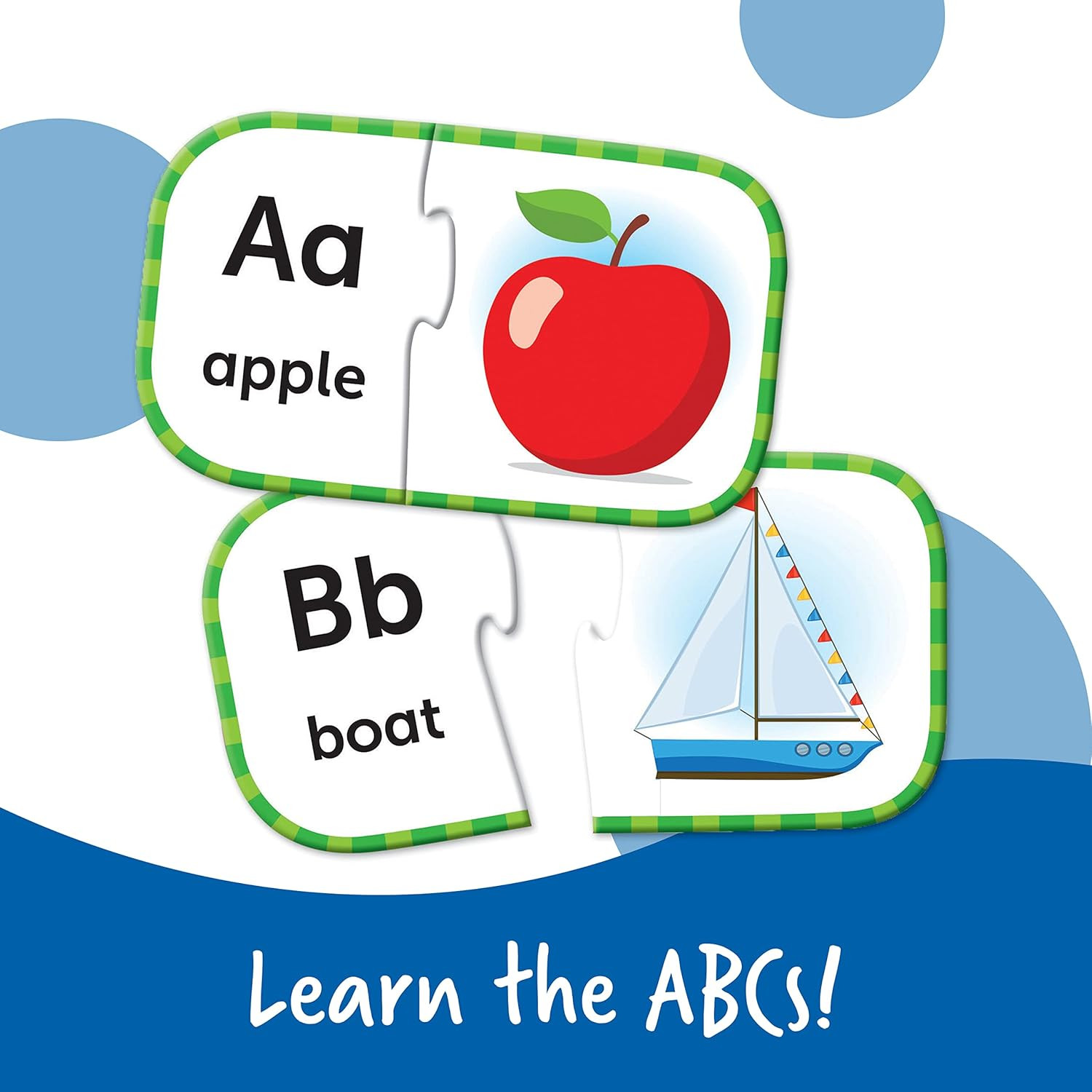 Learning Resources ABC Puzzle Cards, Kindergarten Readiness, Self Correcting Puz