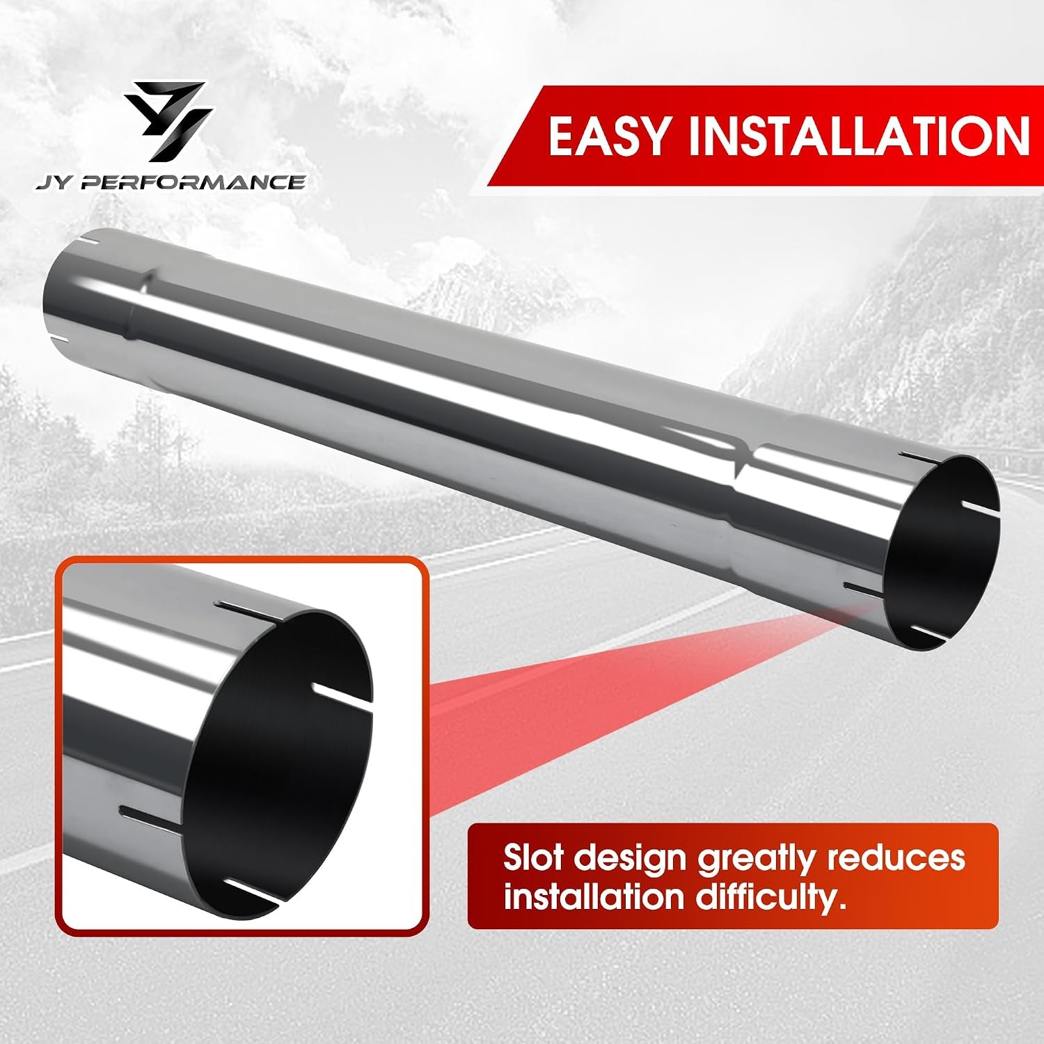 Muffler Replacement Pipe Stainless Steel Straight Exhaust