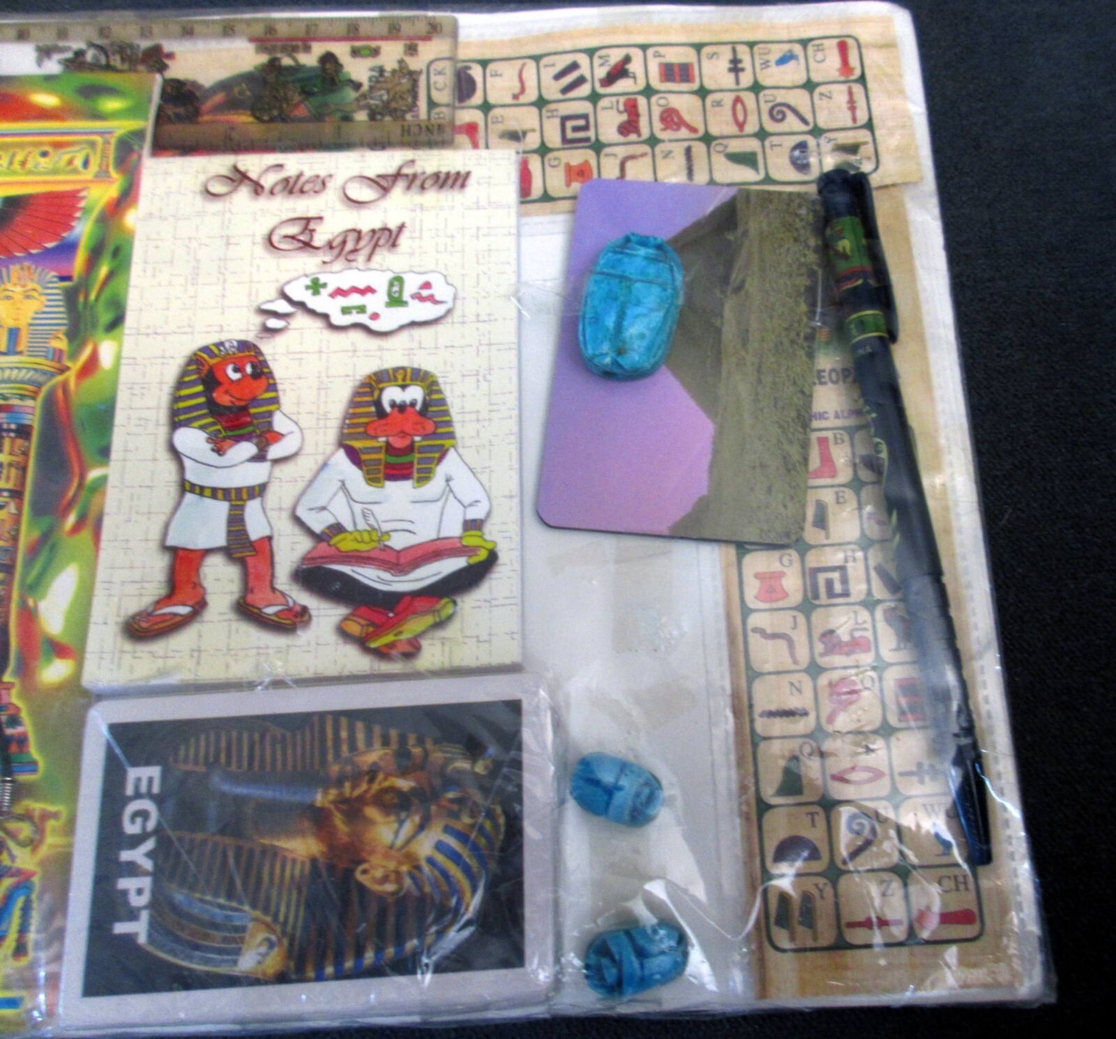 Ancient EGYPT Learning Pack – Cards, Pen, Paper, Scarab, Ruler & More!