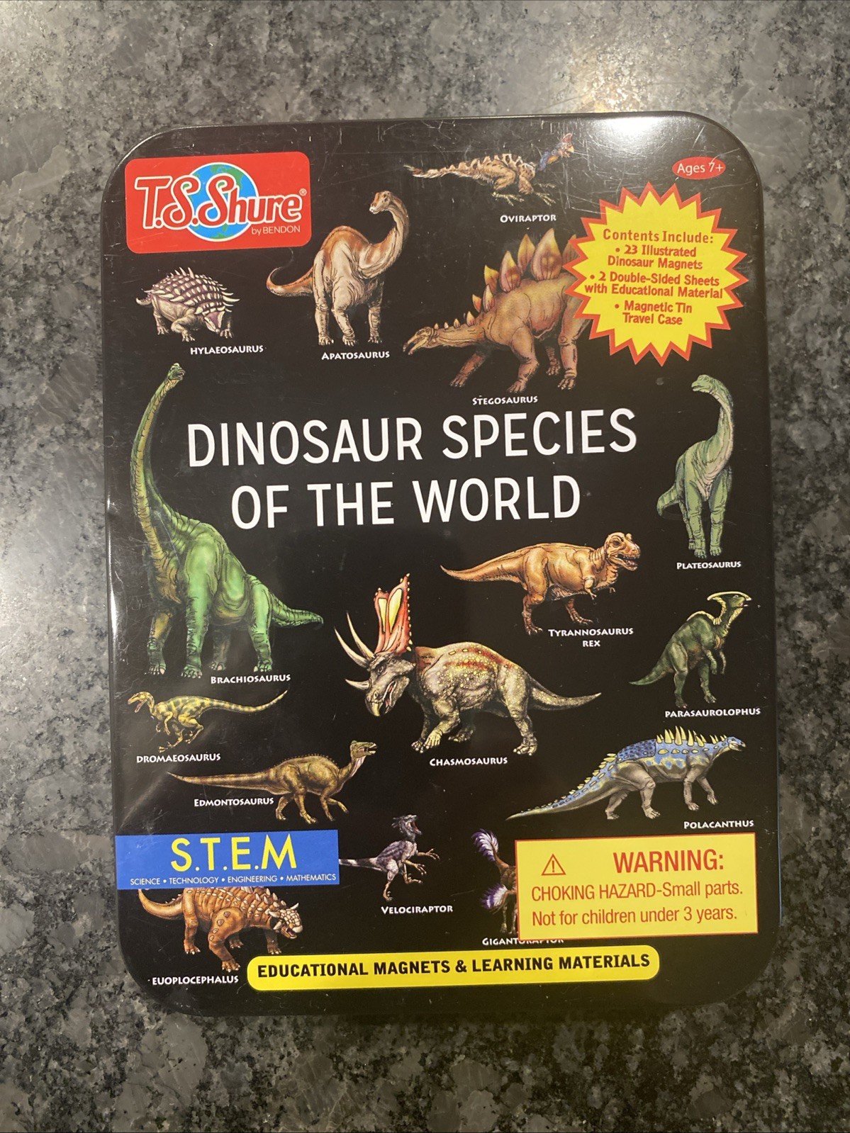 Dinosaur Species Of The World T.S. Shure Educational Magnets STEM Learning