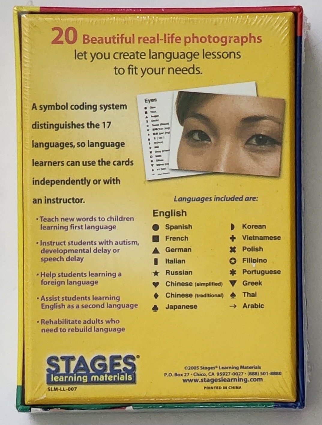 Lang-O-Learn 20 Photographic Flash Cards in 17 languages (NEW) 3 Sets