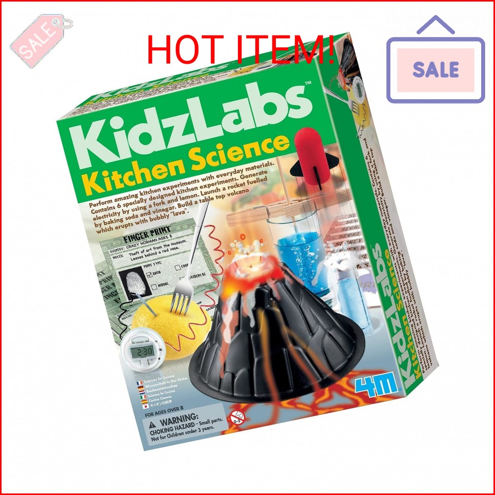 4M Kitchen Science Kit – DIY Chemistry Experiment Lab Stem Toys Gift for Kids &
