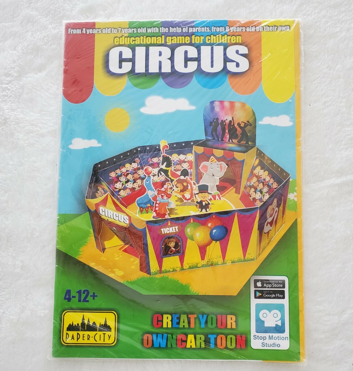 Paper City Educational Projects Games 4 Qty Fire Department Circus Plus 2 Other