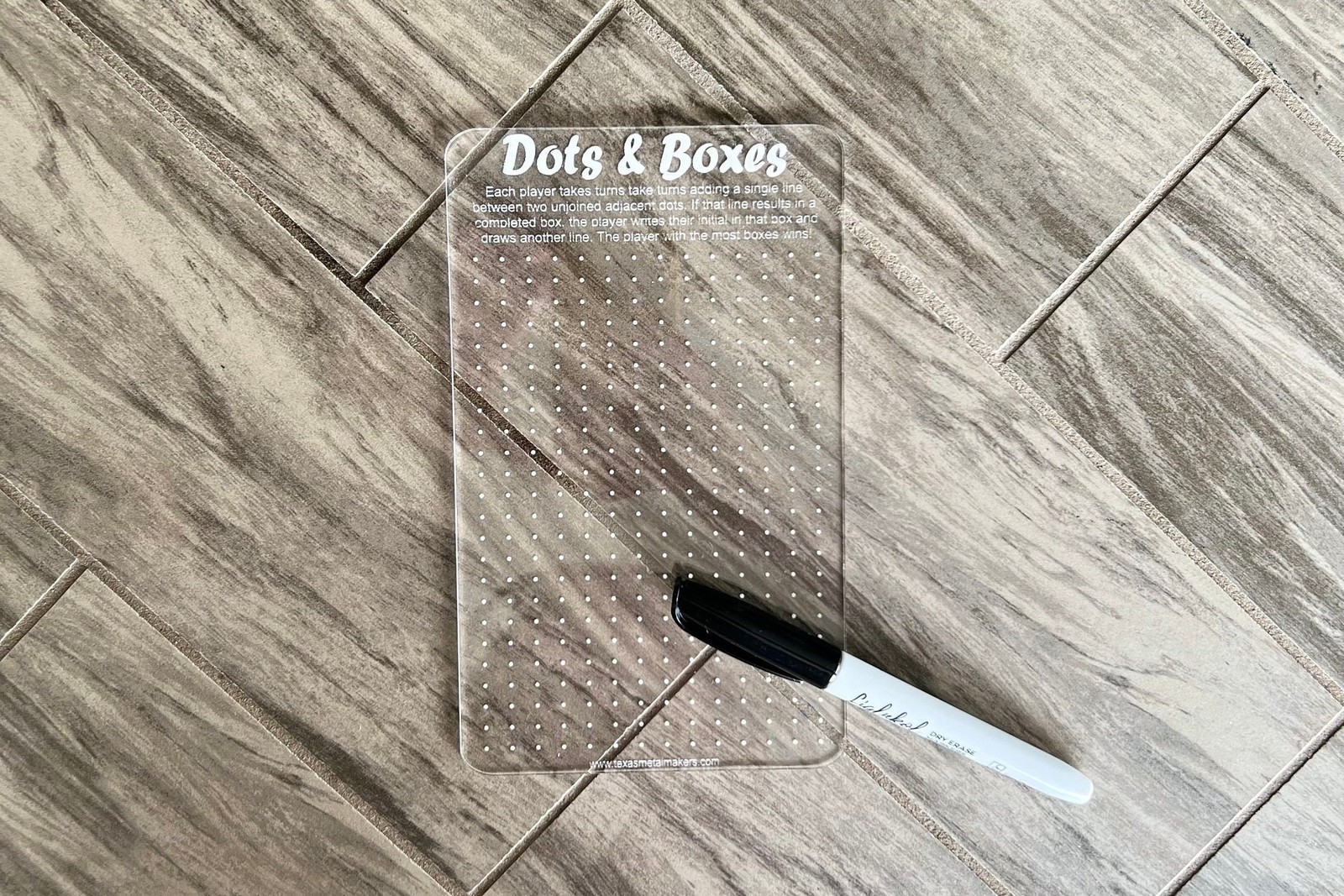 Acrylic Dry Erase Car Game Boards, Engraved Vehicle Travel Games, I Spy,
