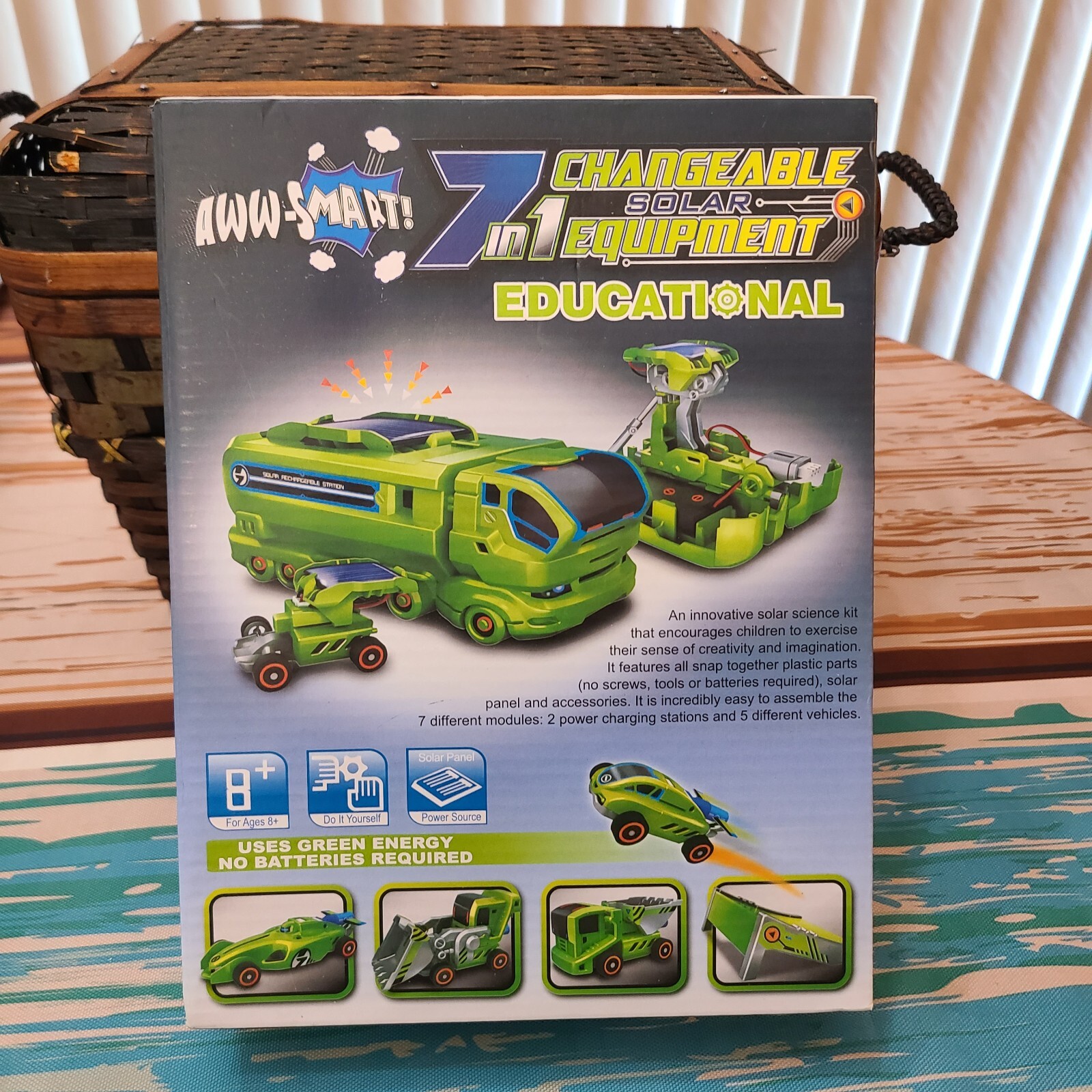 7 in 1 Changeable Solar Equipment Science Kit Fun Educational Toy New Open Box