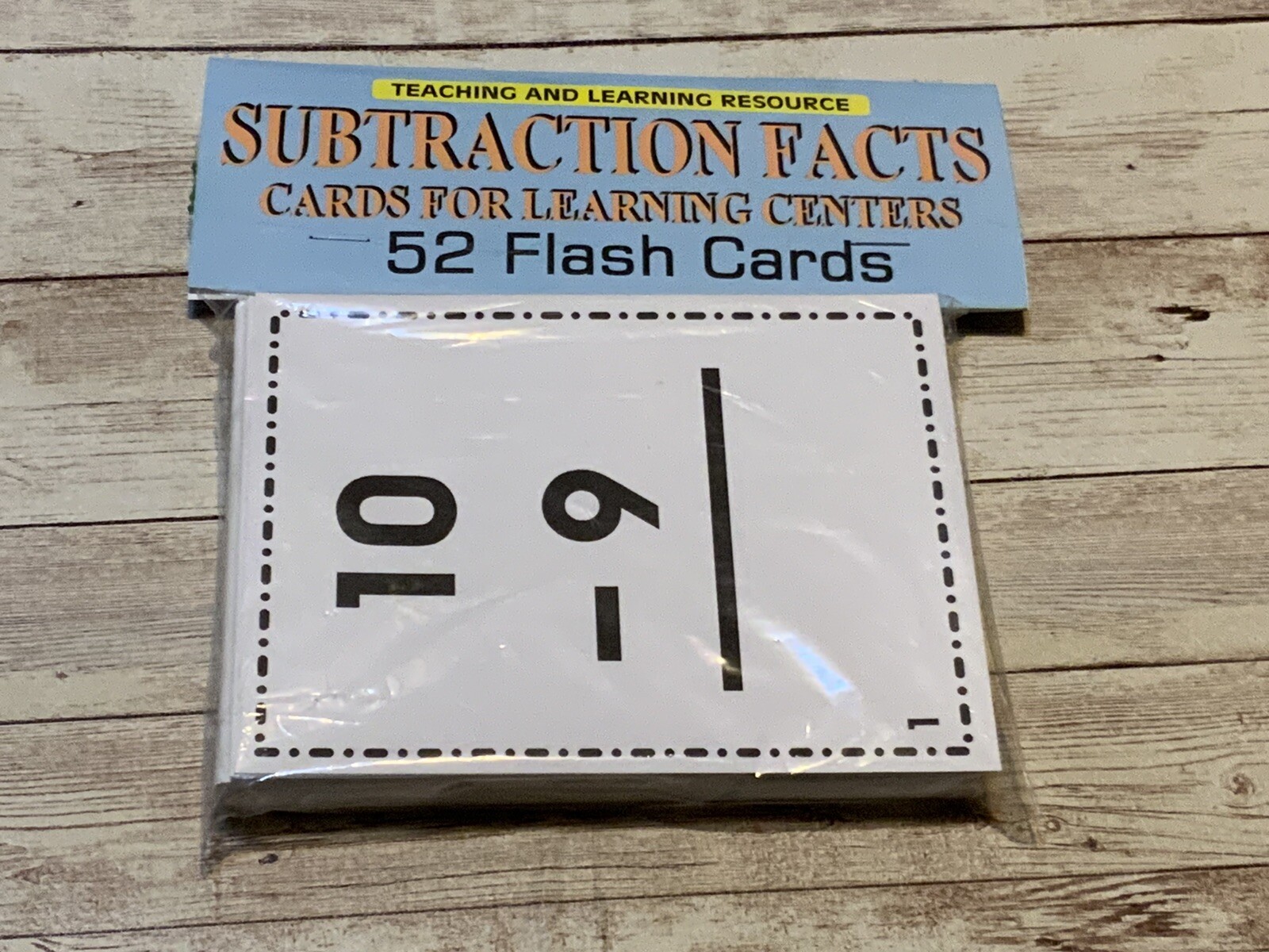 SUBTRACTION FACT – Cards for Learning Center 52 Cards- Teaching supplies