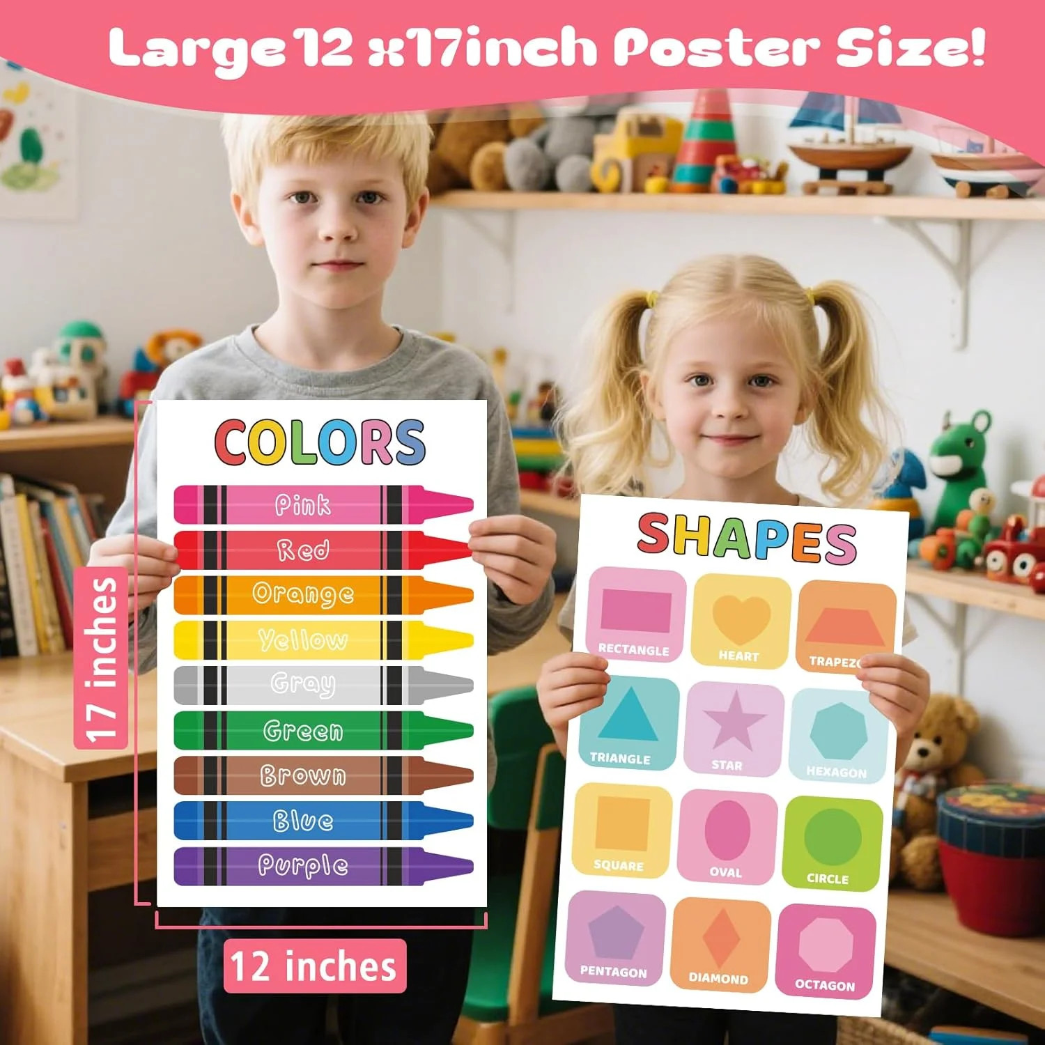 16 Learning Posters for Toddlers 1-3, Classroom Educational Posters | Kindergart