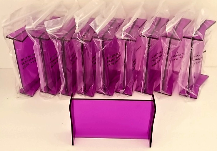 10 GEO- Reflector Mirror Purple Transparent Teaching Tool for Geometry Concepts