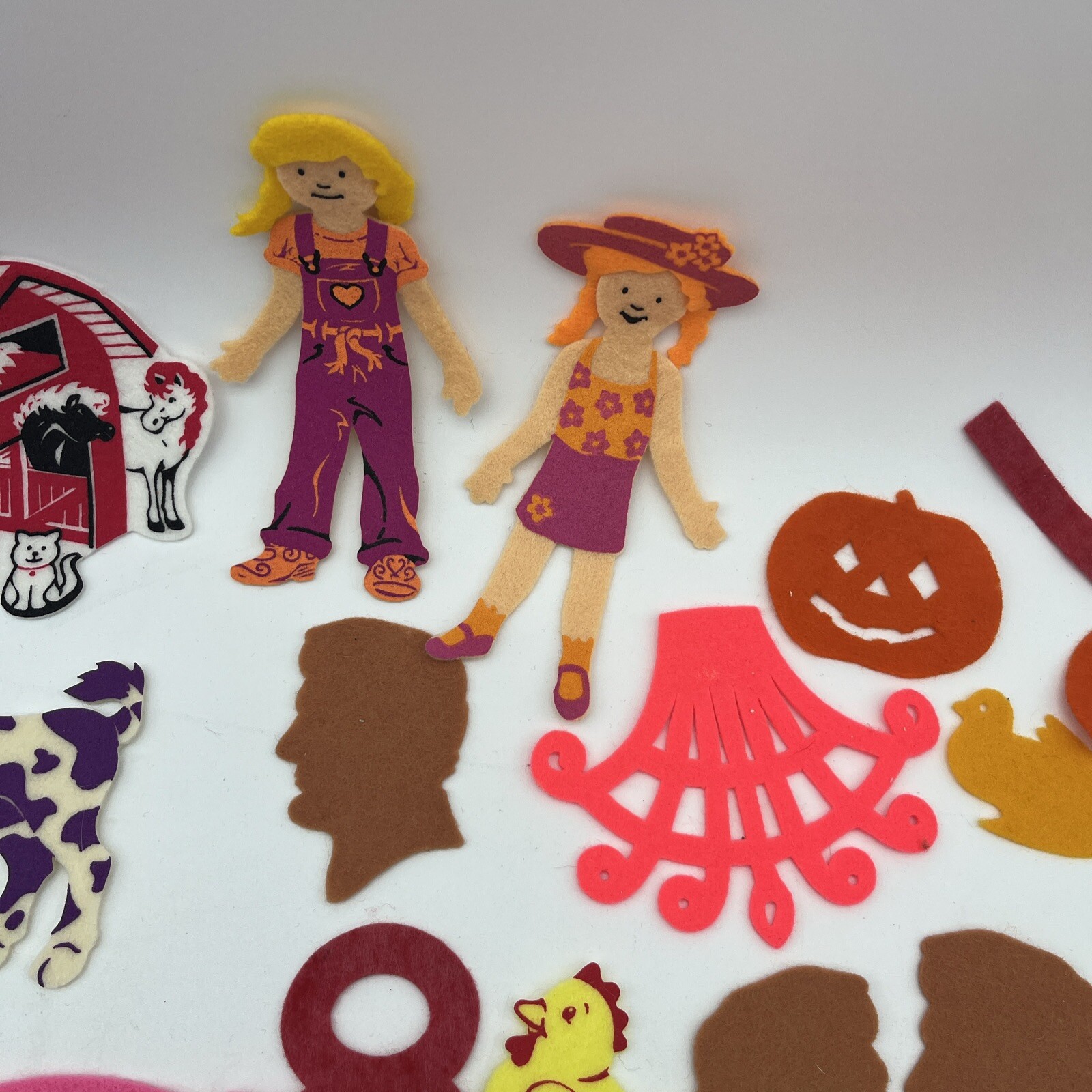 Vintage Felt Board Storyboard Figures & Characters Lot
