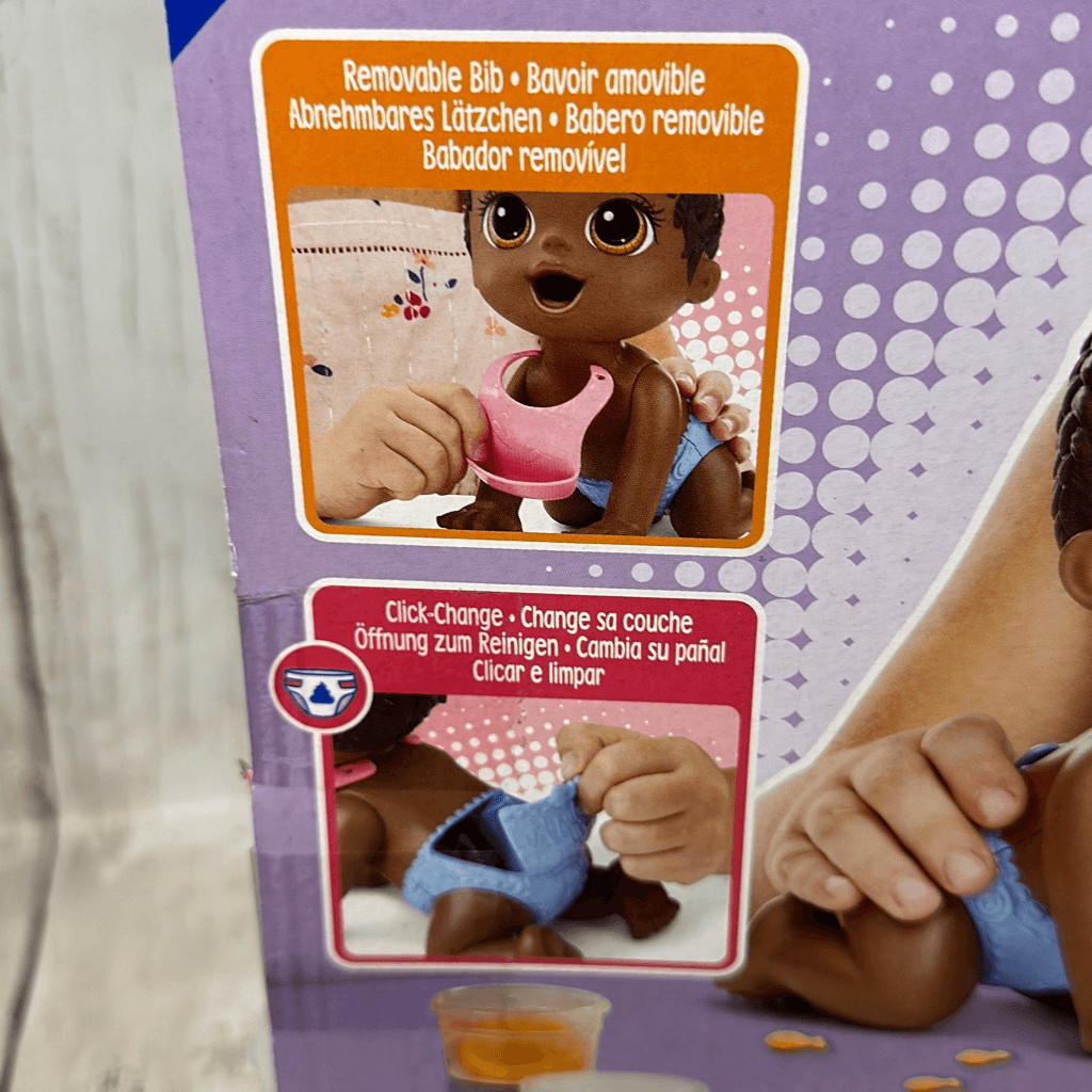 Baby Alive Lil Snacks Doll Black Hair New Toy Action HASBRO