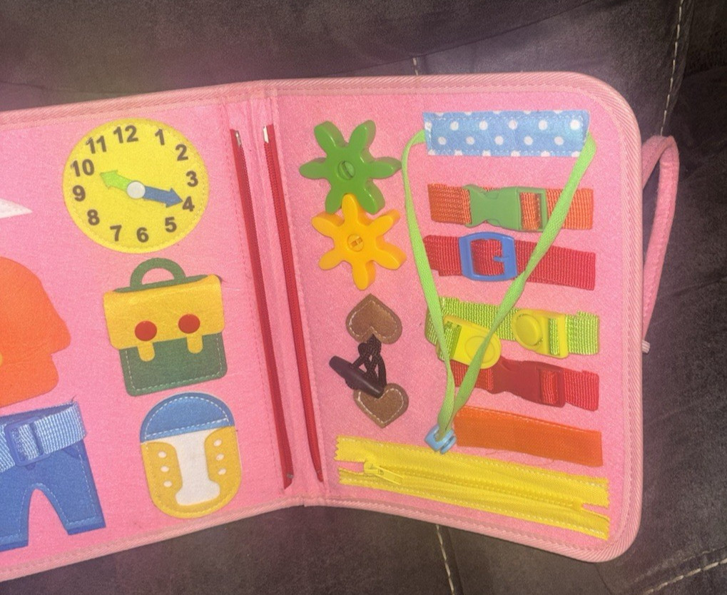Montessori Busy Board Toddler Activity Bag Sensory Busy Toy Quiet Book Travel