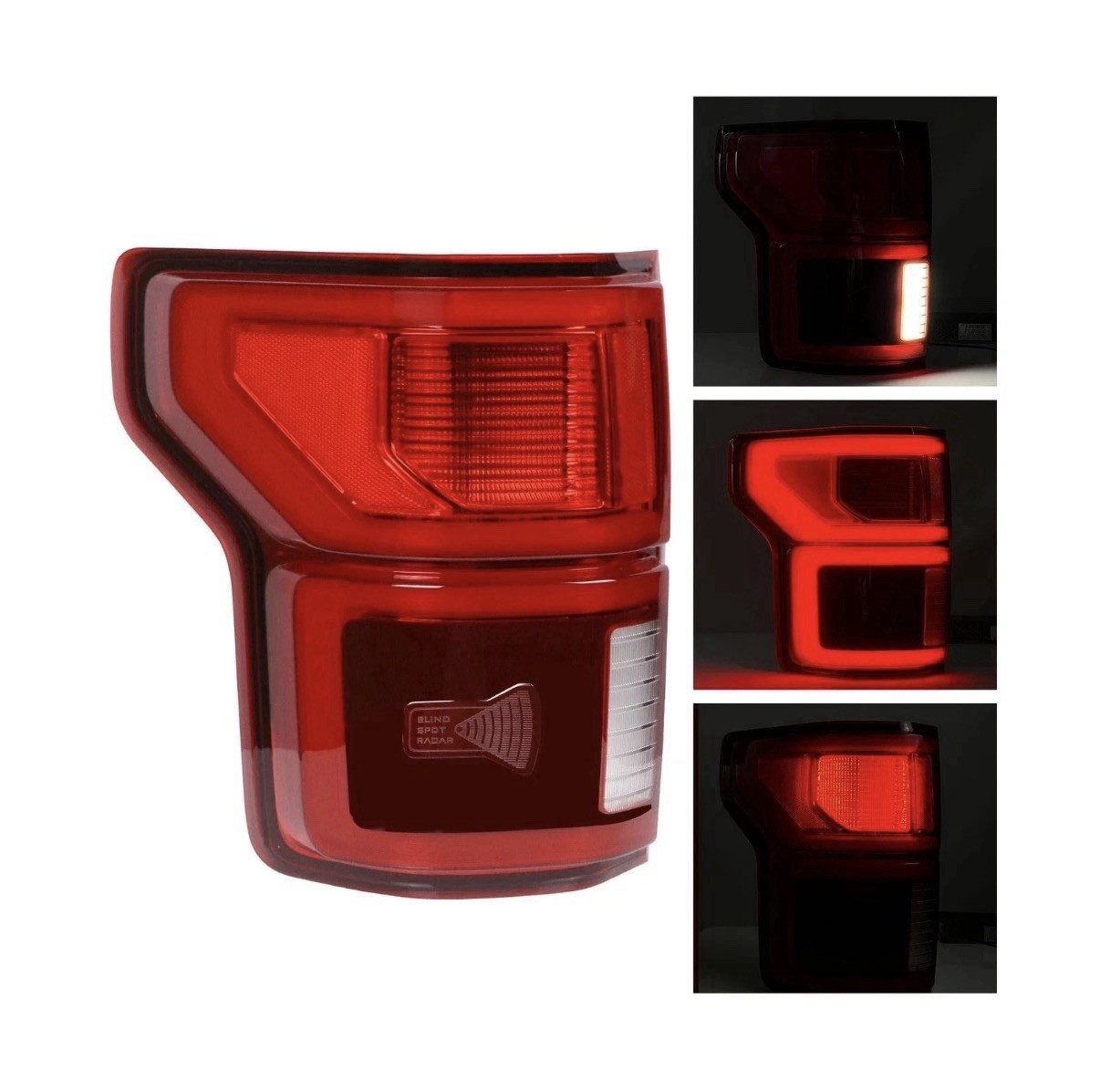 Tail Light Compatible with 18-20 Ford F150 Left DRIVER-Side LED w/ Blind Spot
